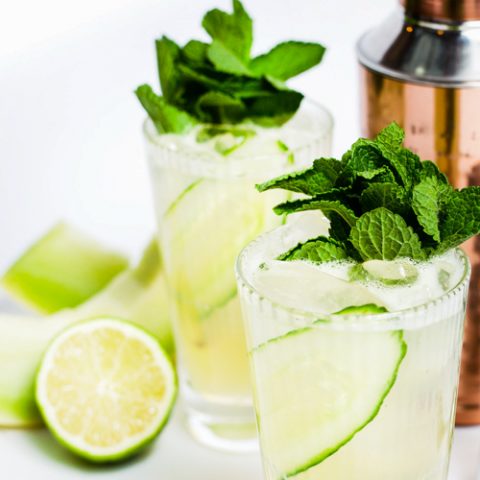 Cucumber mule with gin