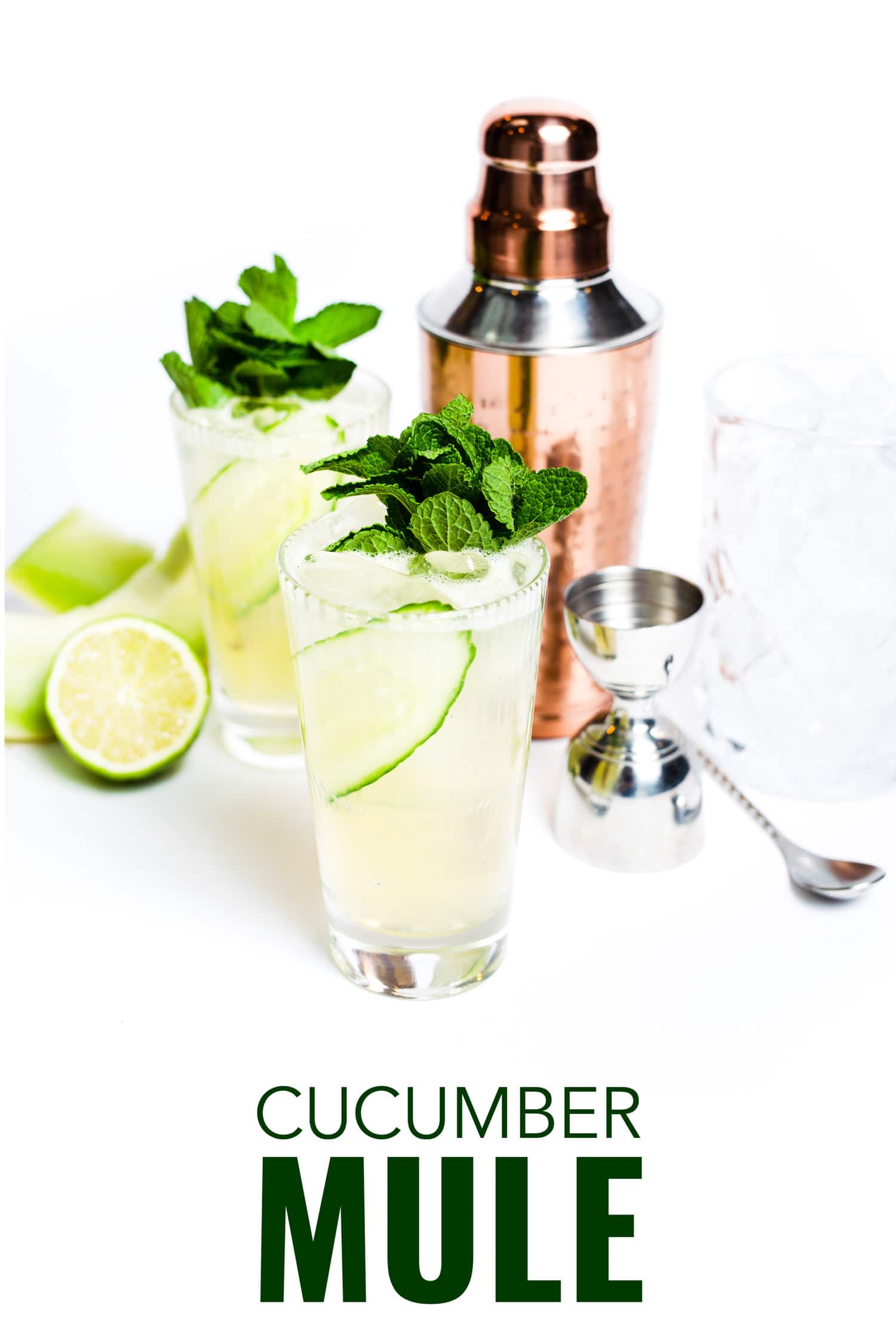 Easy cucumber mule cocktail