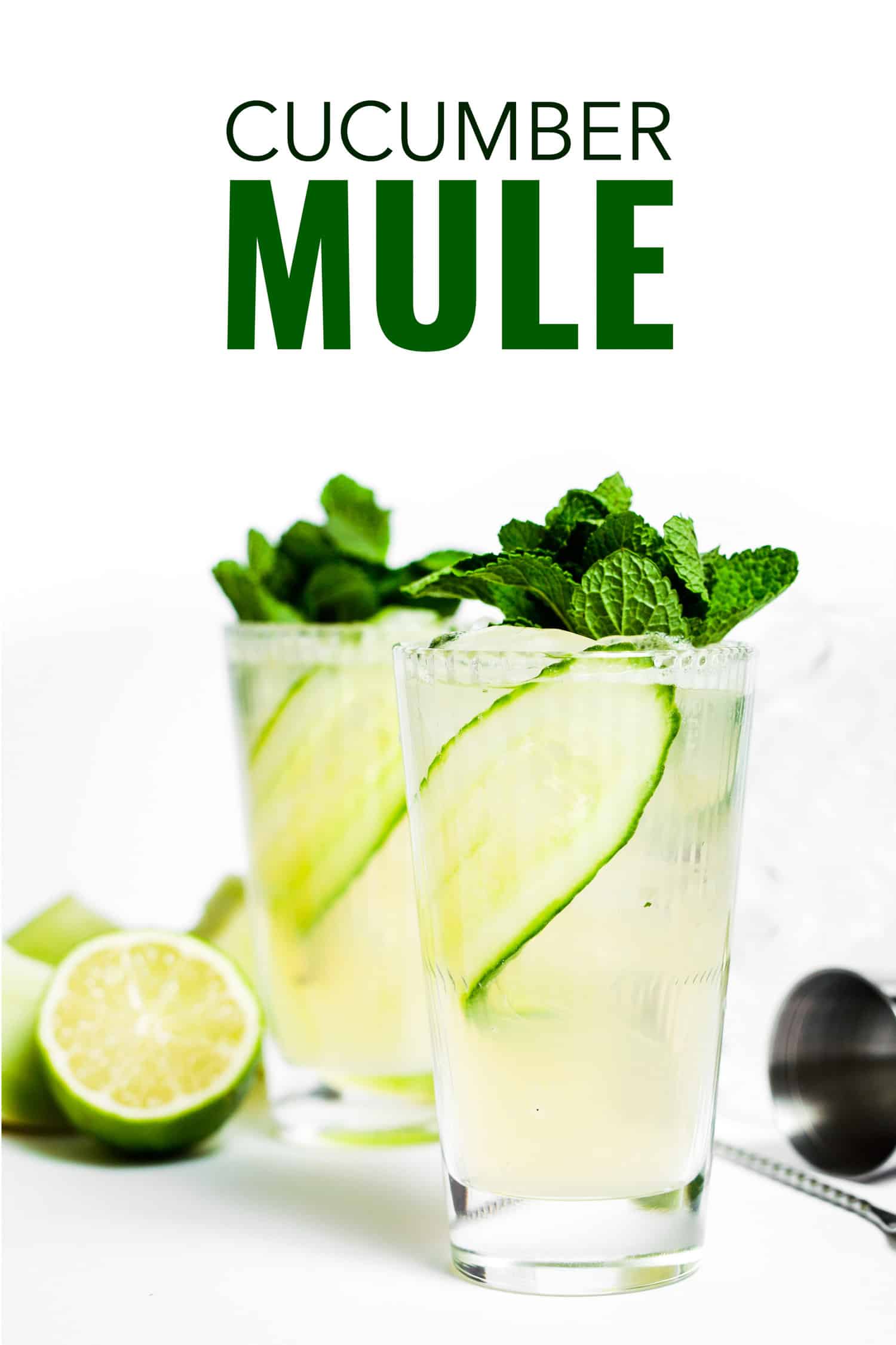 Easy cucumber mule cocktail