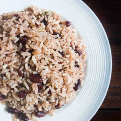 Easy Caribbean Rice and Beans (Coconut Rice + Red Beans)