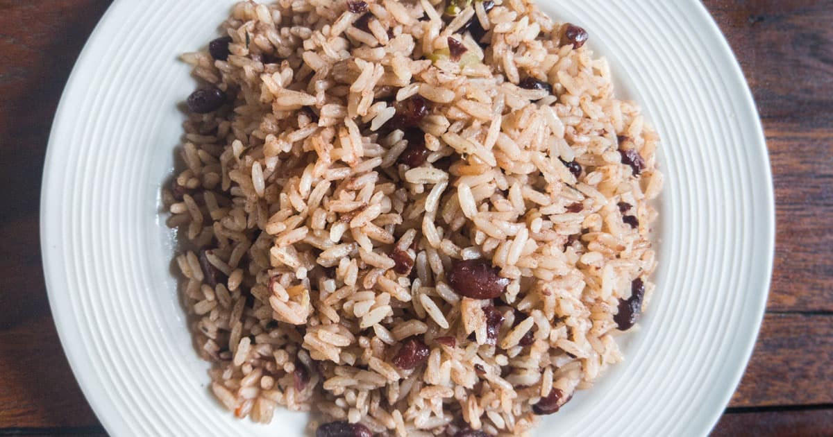 Easy Caribbean Rice and Beans (Coconut Rice + Red Beans)