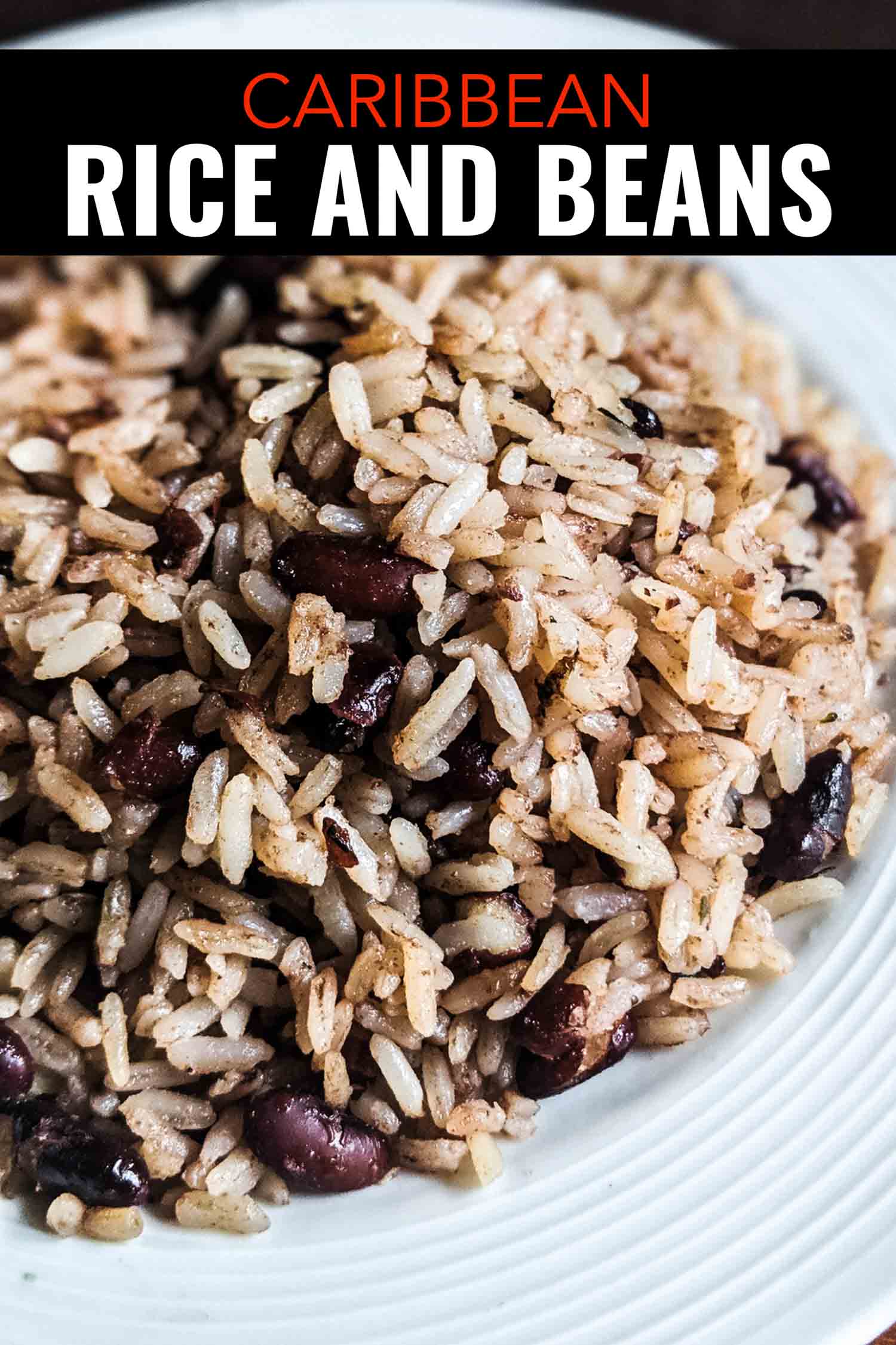 Easy Caribbean beans and rice recipe with coconut milk from southern Costa Rica. #Vegan #vegetarian