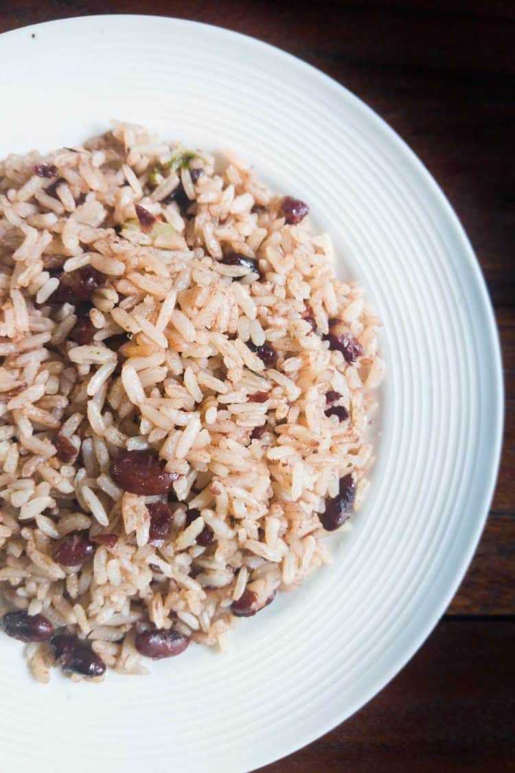 Easy Caribbean Rice and Beans (Coconut Rice + Red Beans)