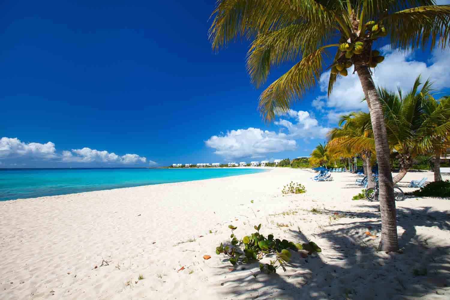 Caribbean beach on Anguilla island