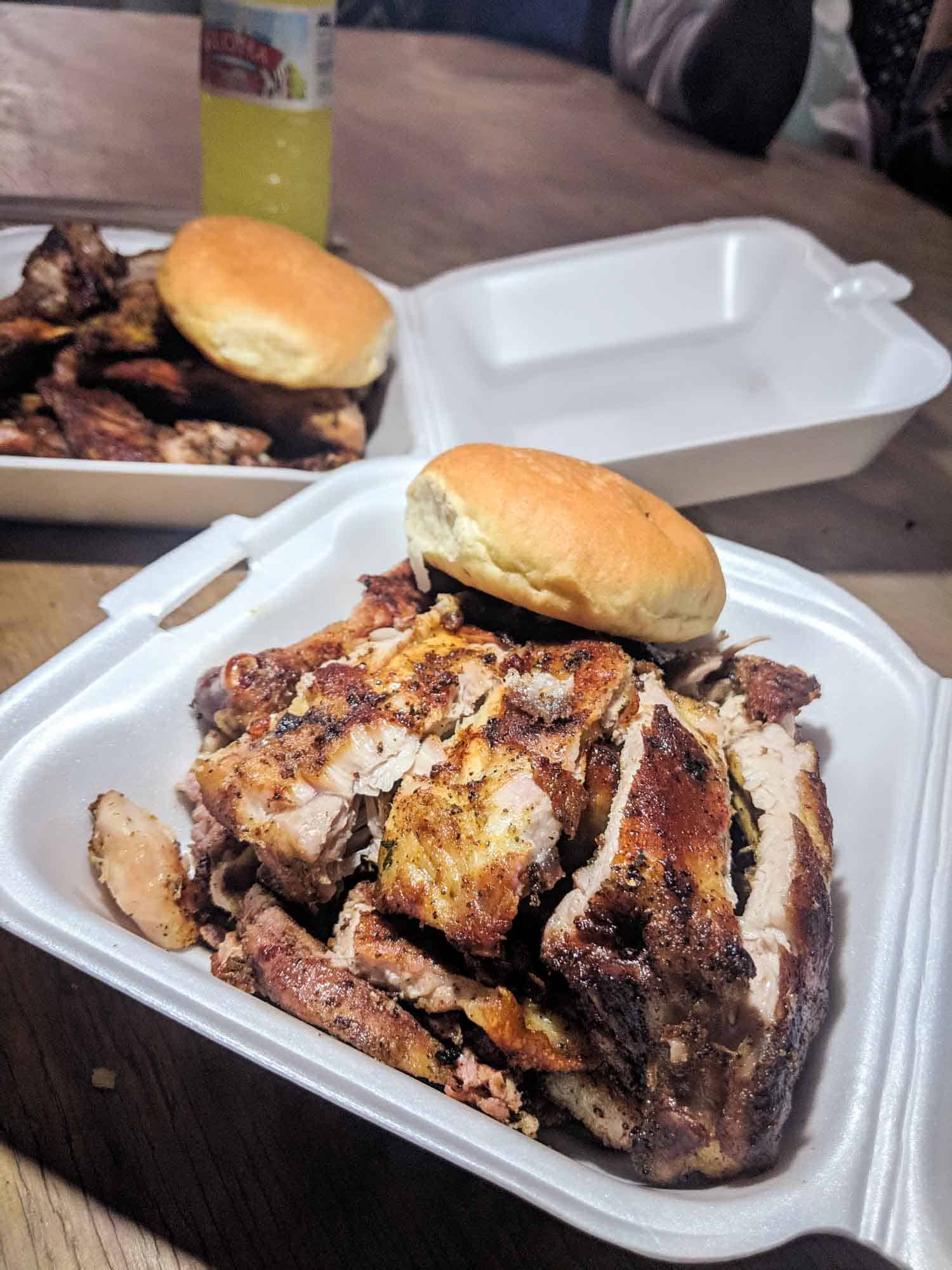 Ribs from Ken's BBQ on Anguilla island