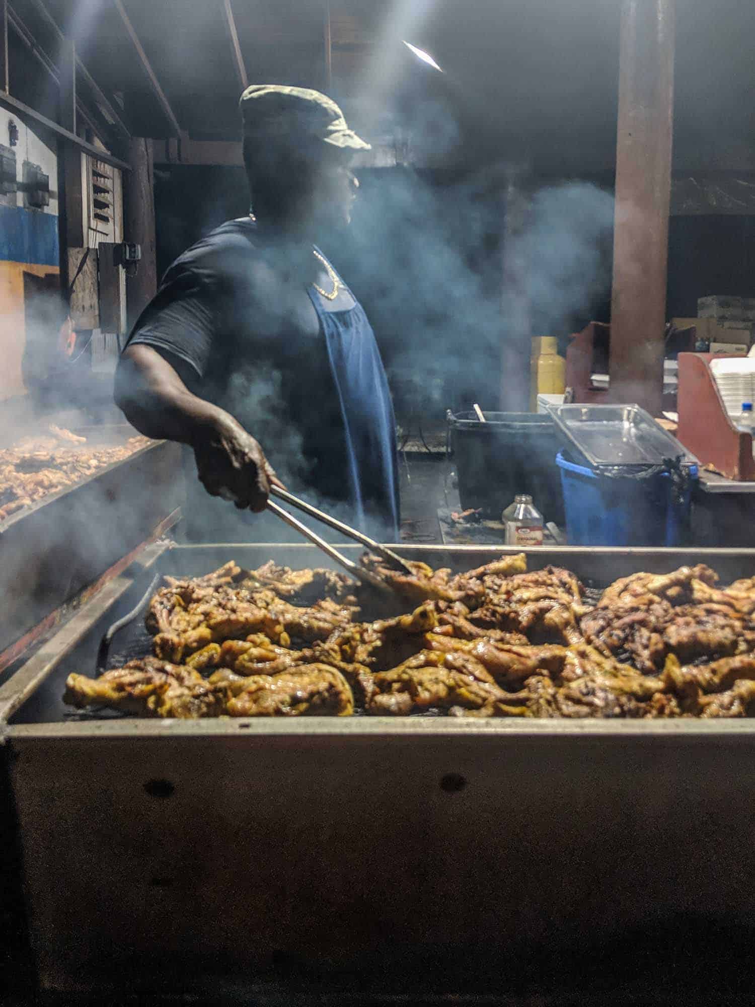 Chicken at Ken's BBQ on Anguilla Island