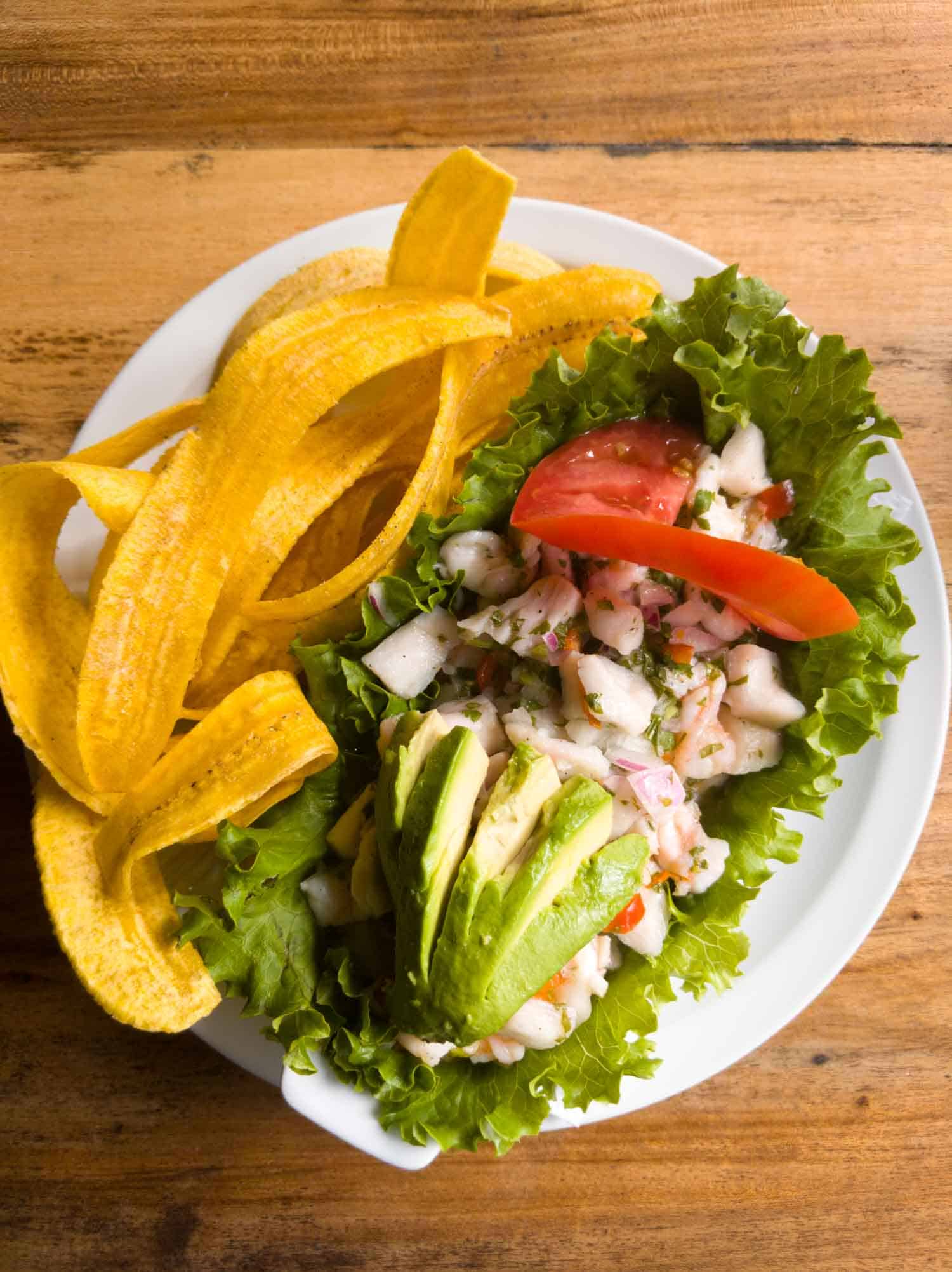 Ceviche in Costa Rica at Hotel Banana Azul