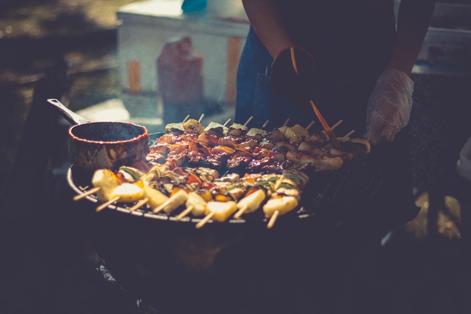 Pinchos are skewered meat in Costa Rica.