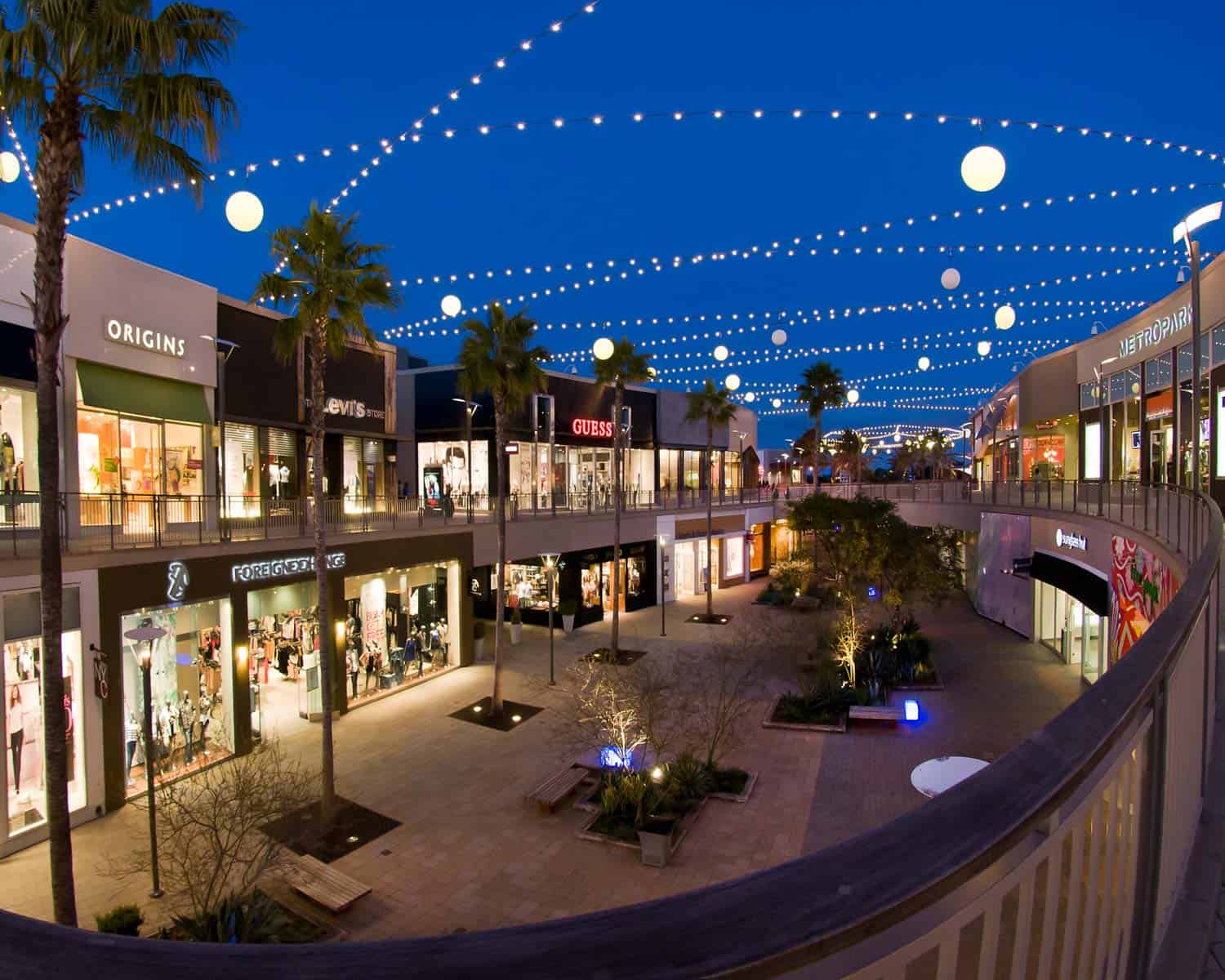 Del Amo Shopping Centre at night in Torrance California