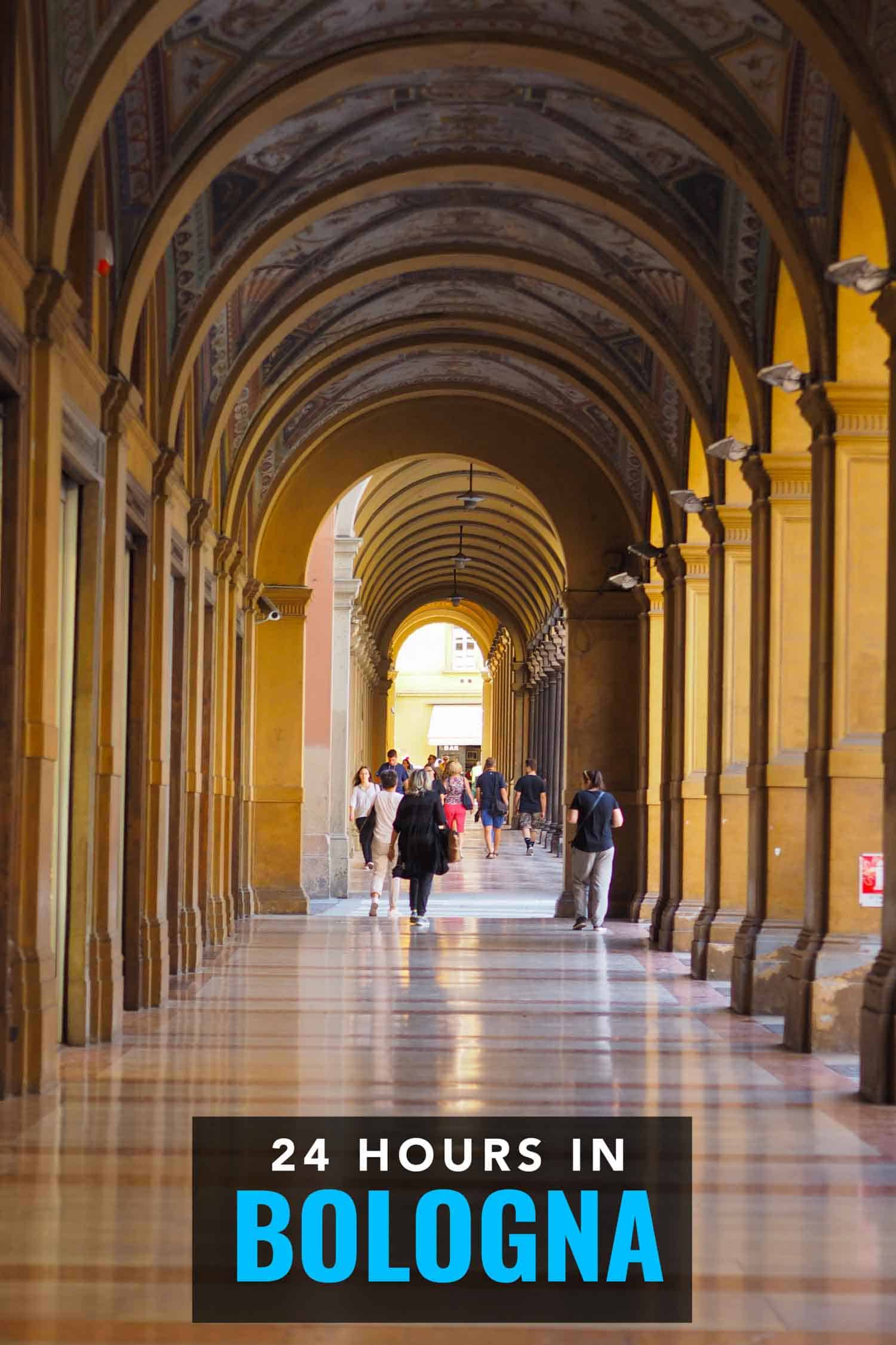 Porticos in Bologna Italy