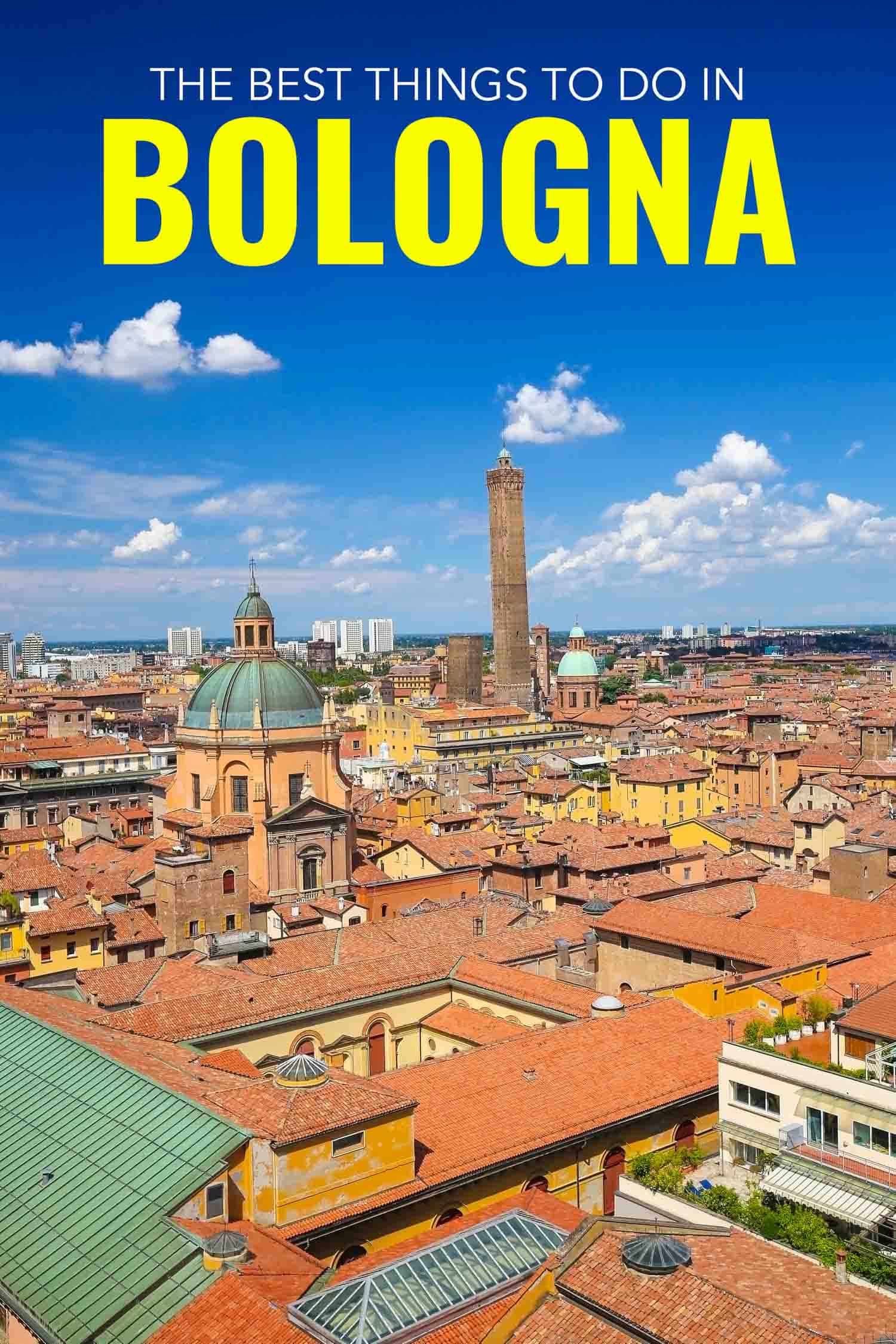 Rooftop view of Bologna Italy