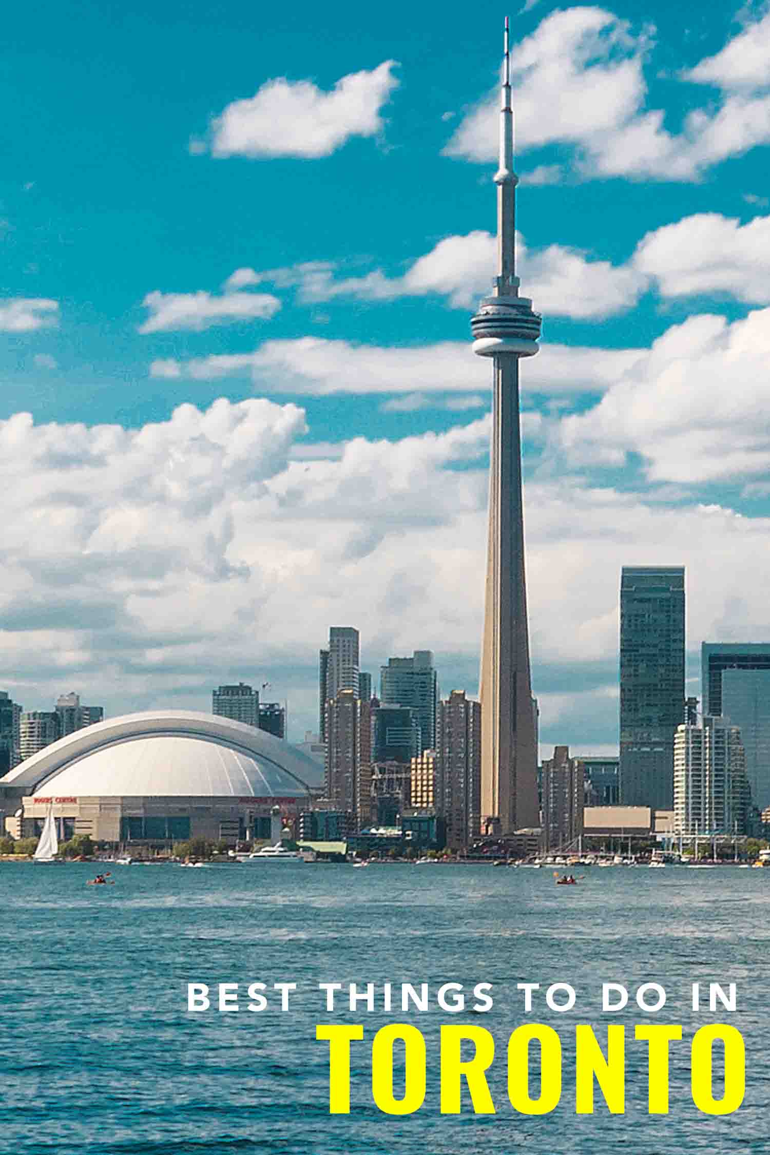 Toronto Canada skyline from Toronto Island.