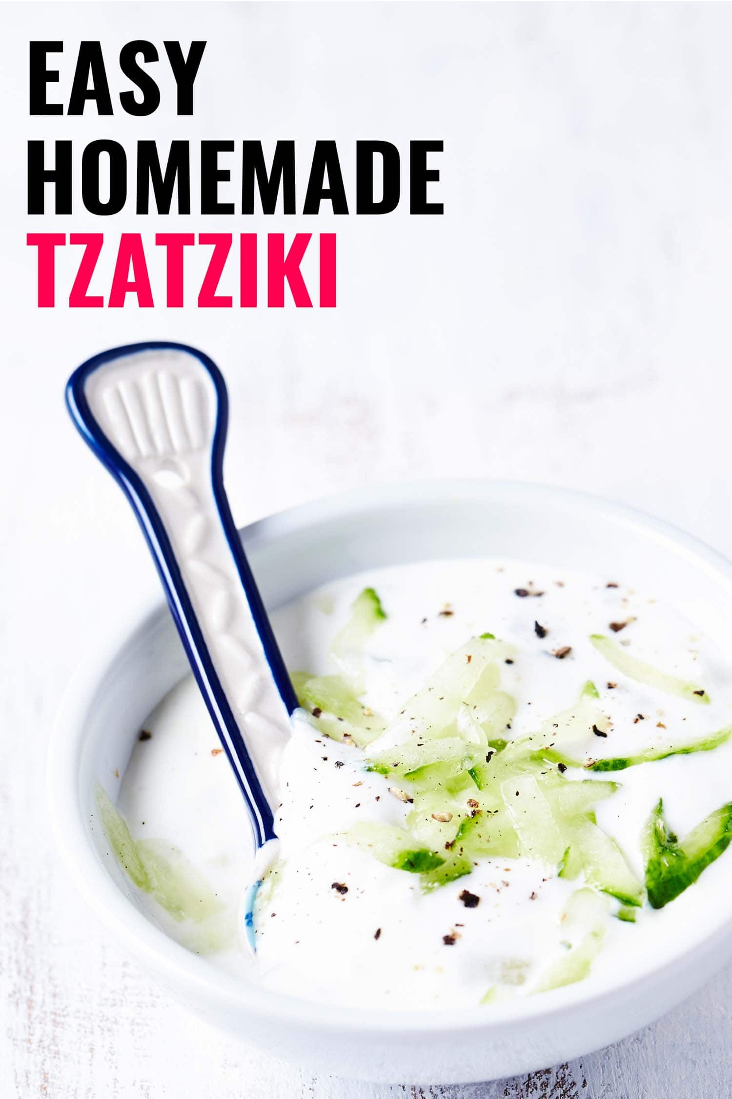 This healthy greek tzatziki recipe using greek yogurt is so easy to make you'll wonder why you ever bought it premade.