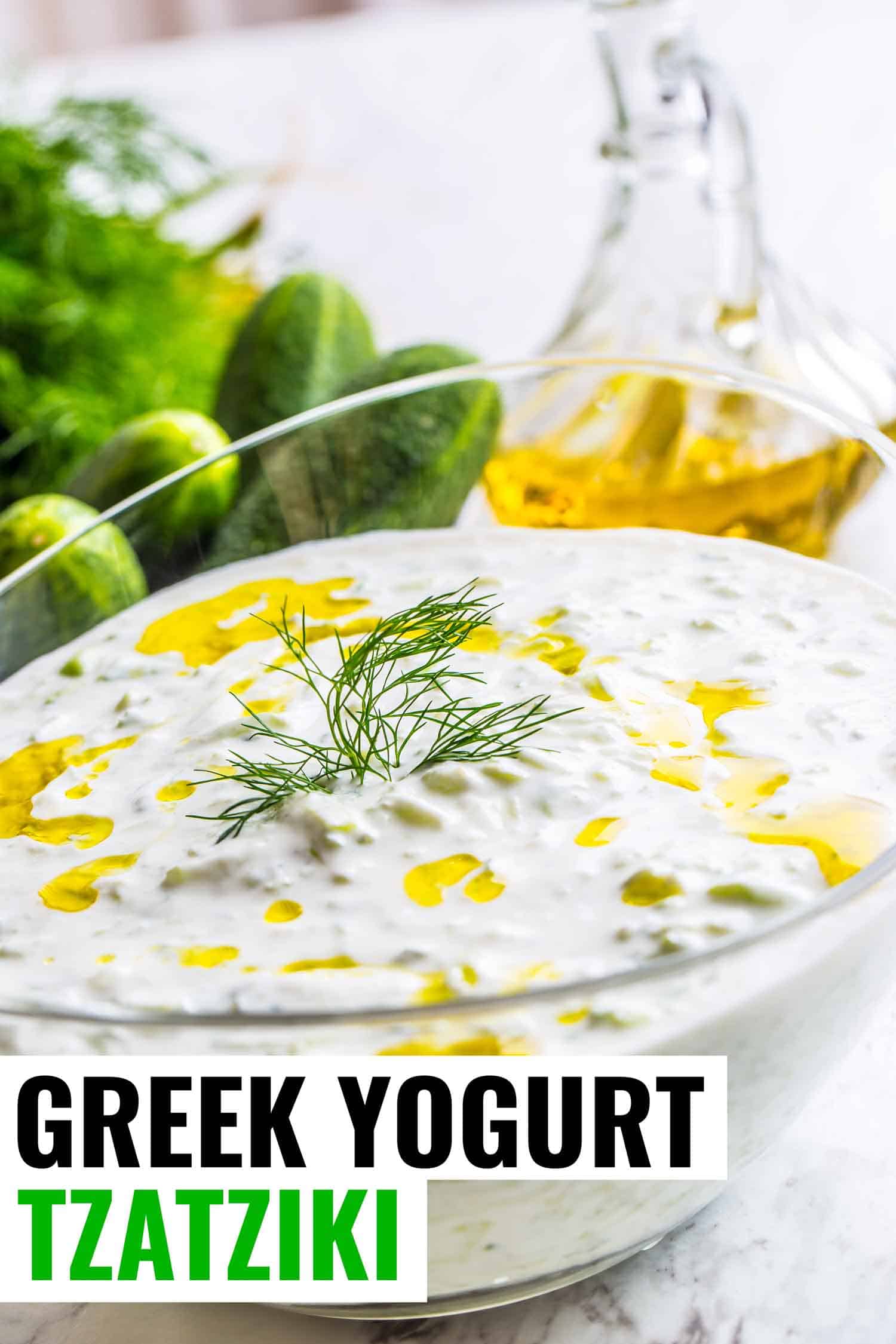 This healthy greek tzatziki recipe using greek yogurt is so easy to make you'll wonder why you ever bought it premade.