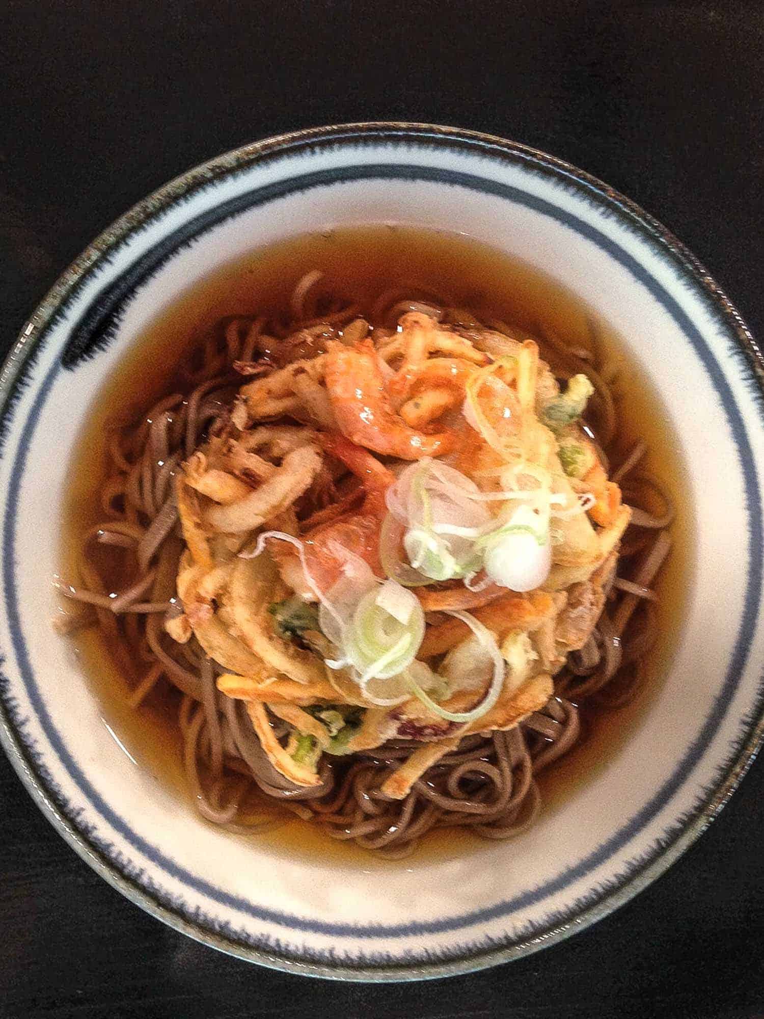 Tempura soba is a popular Japanese food