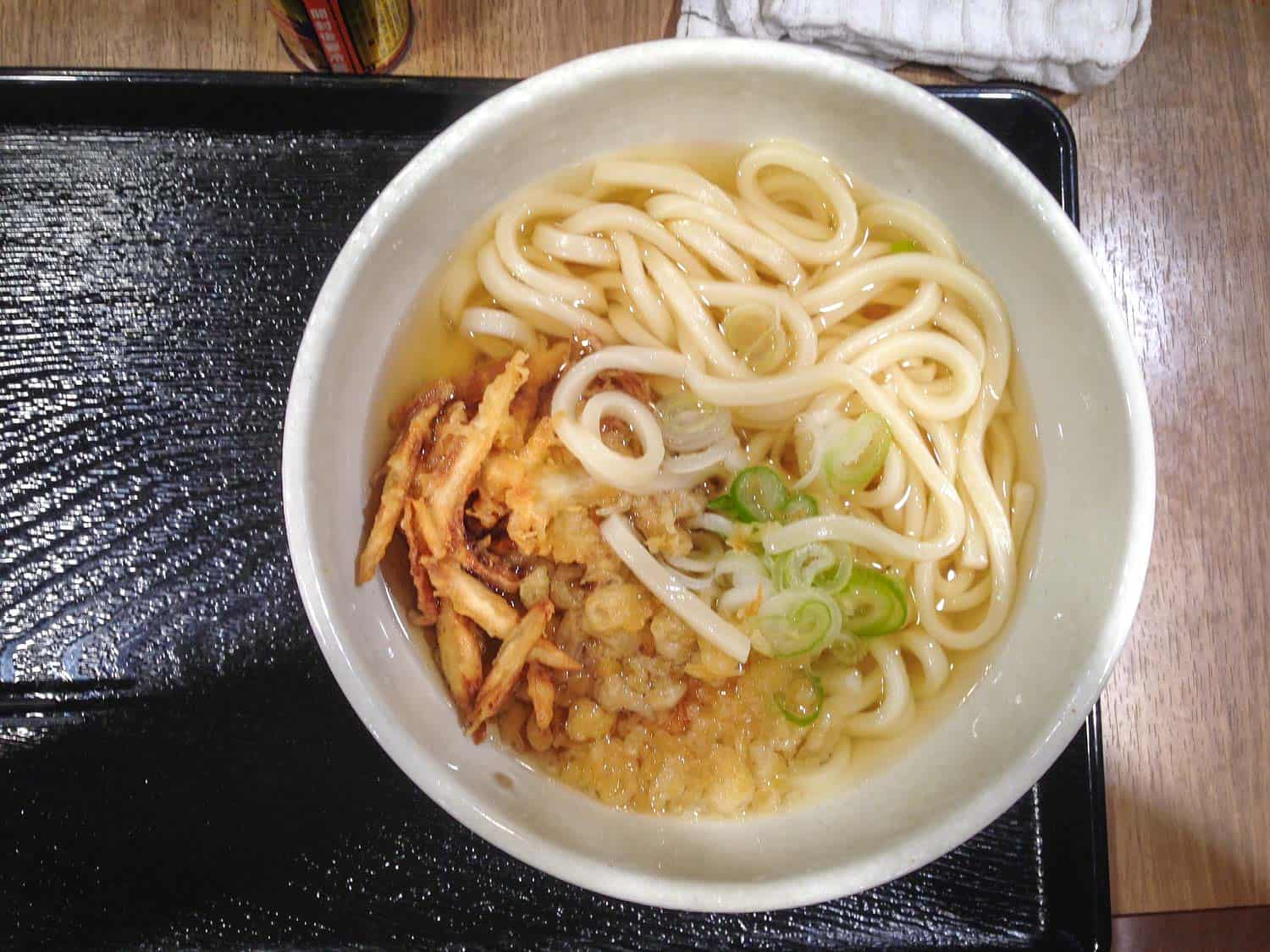 Udon tempura, one of the traditional things to eat in Japan