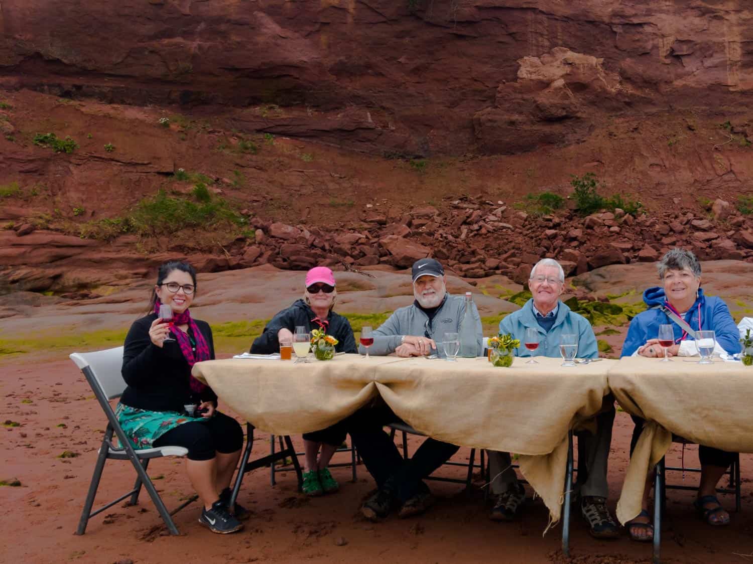 Dining on the Ocean Floor participants at Burntcoat Head Park