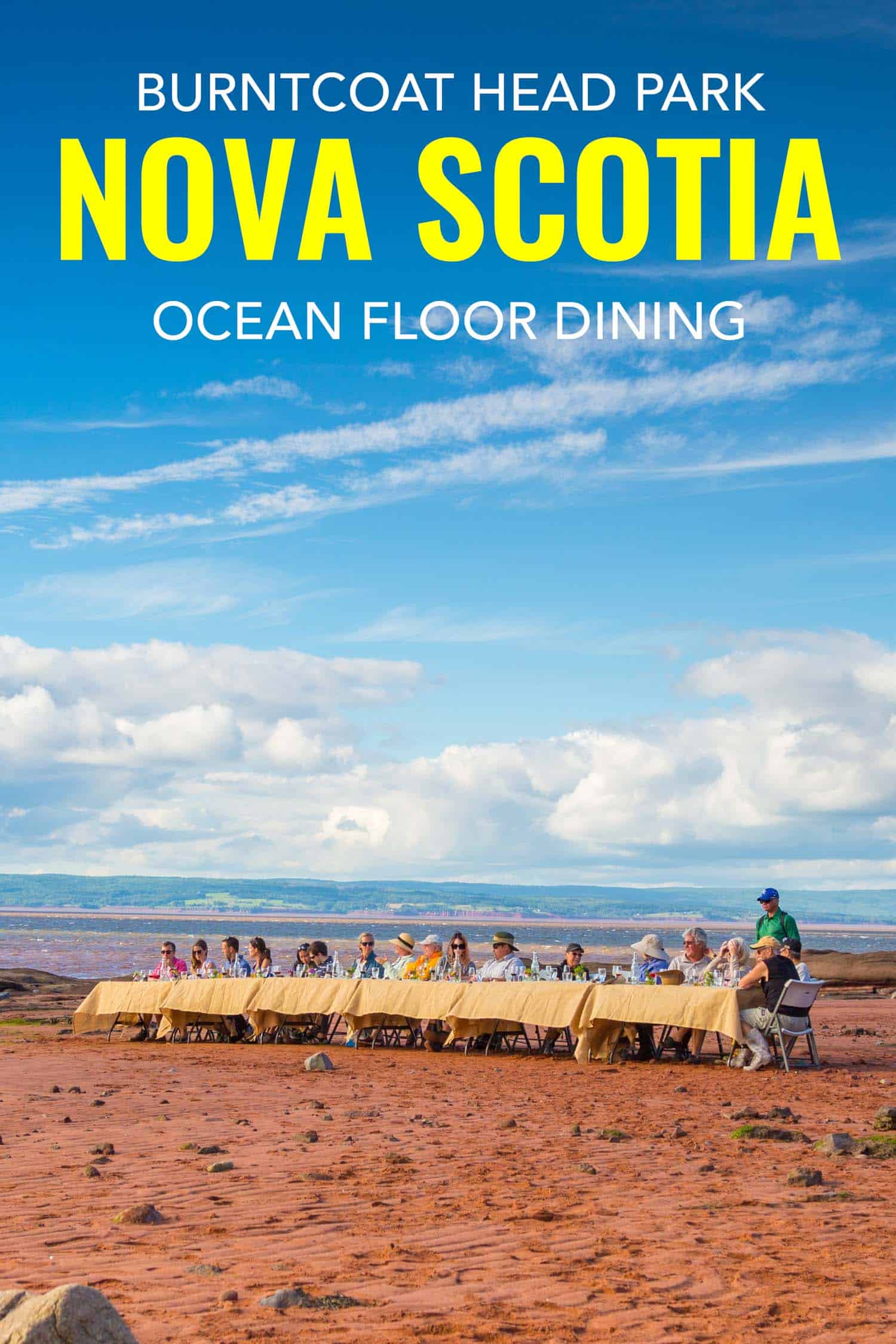 Dining on the ocean floor at Burntcoat Head in Nova Scotia Canada