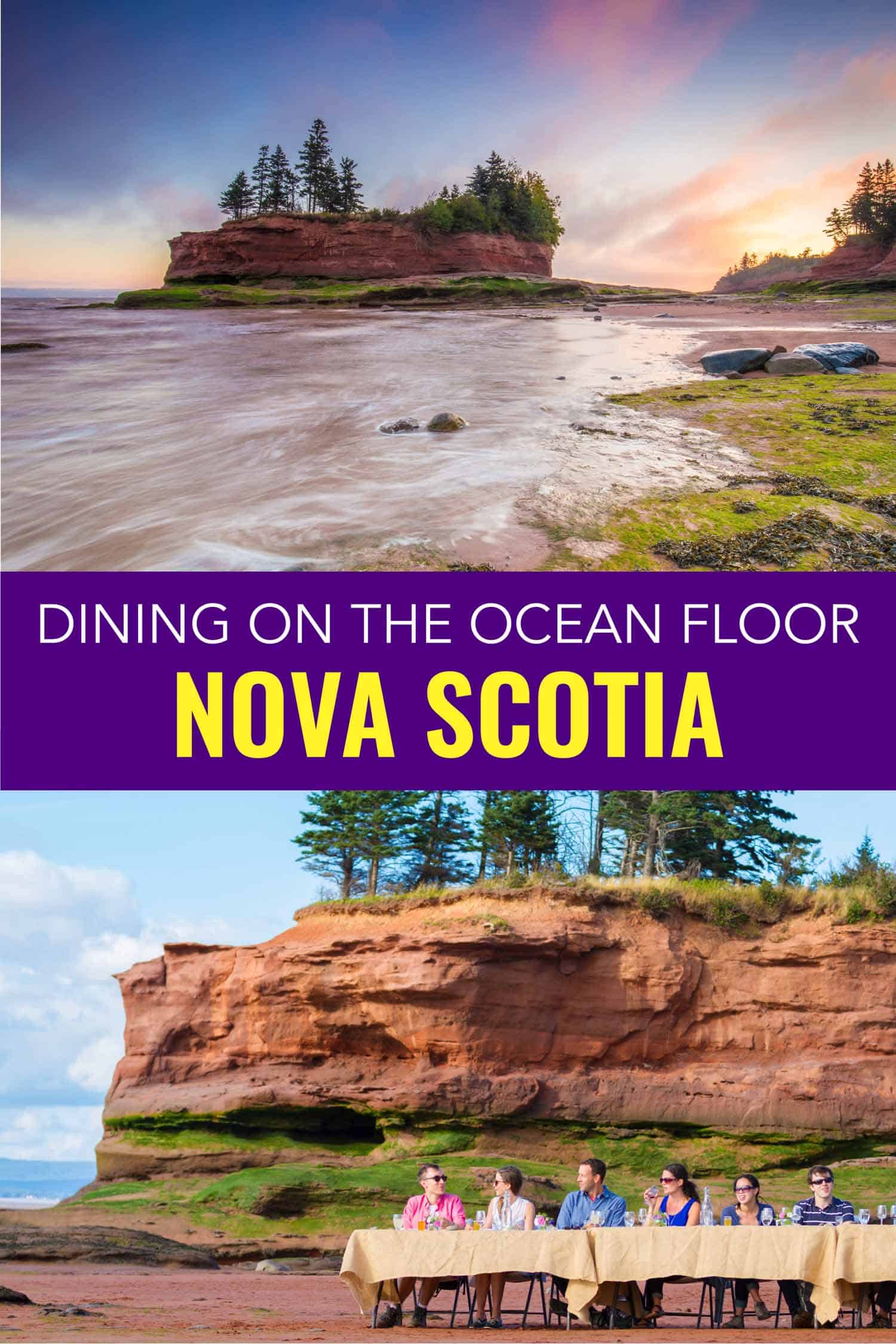 Dining on the ocean floor at Burntcoat Head in Nova Scotia Canada