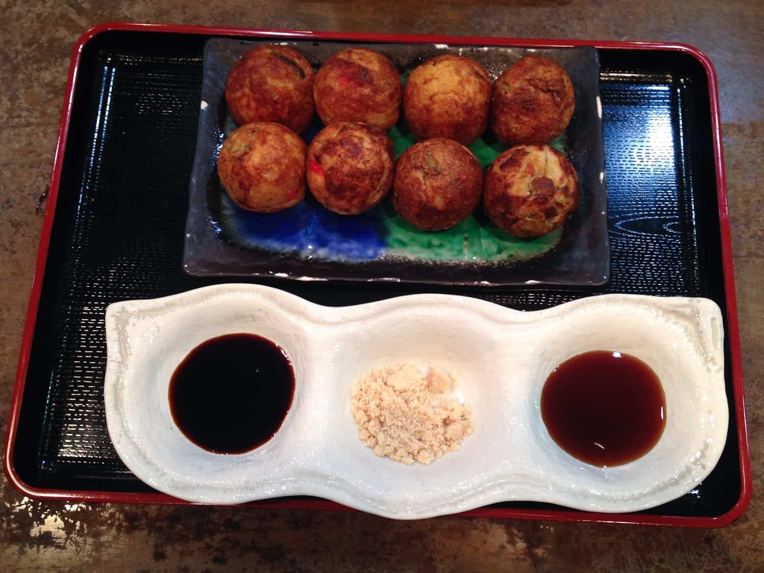 Takoyaki in a Japanese food restaurant