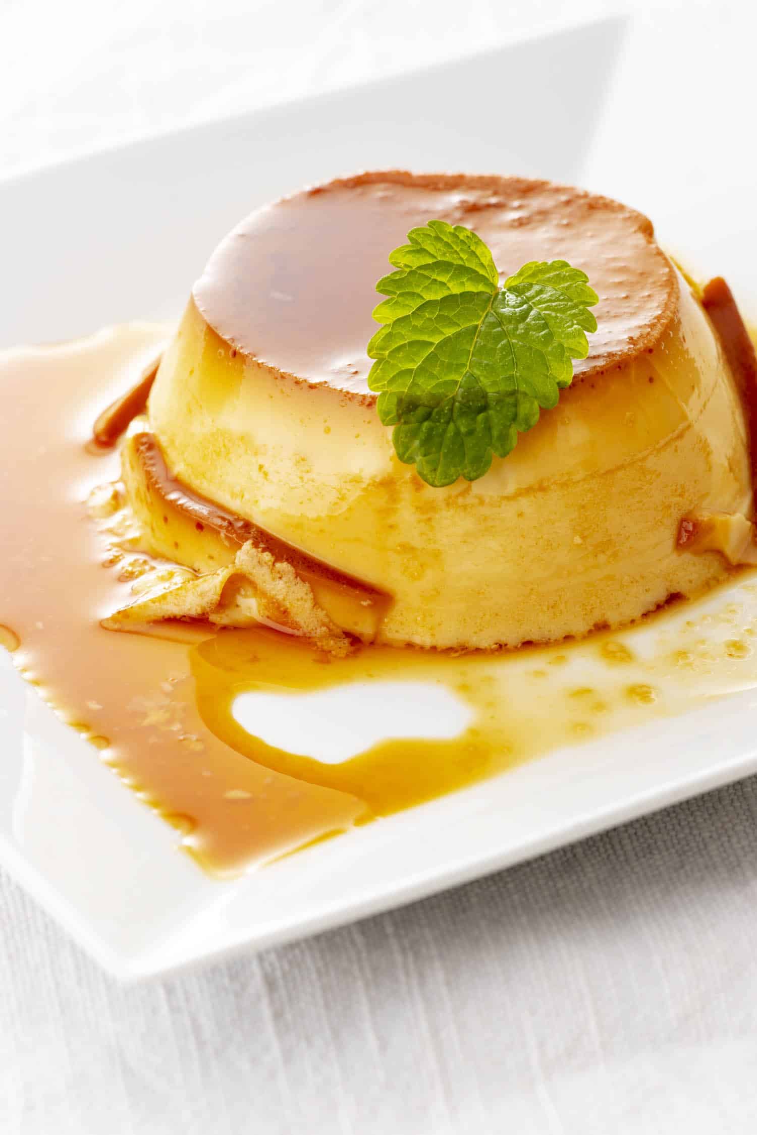 Sweet Homemade Cuban Flan Dessert