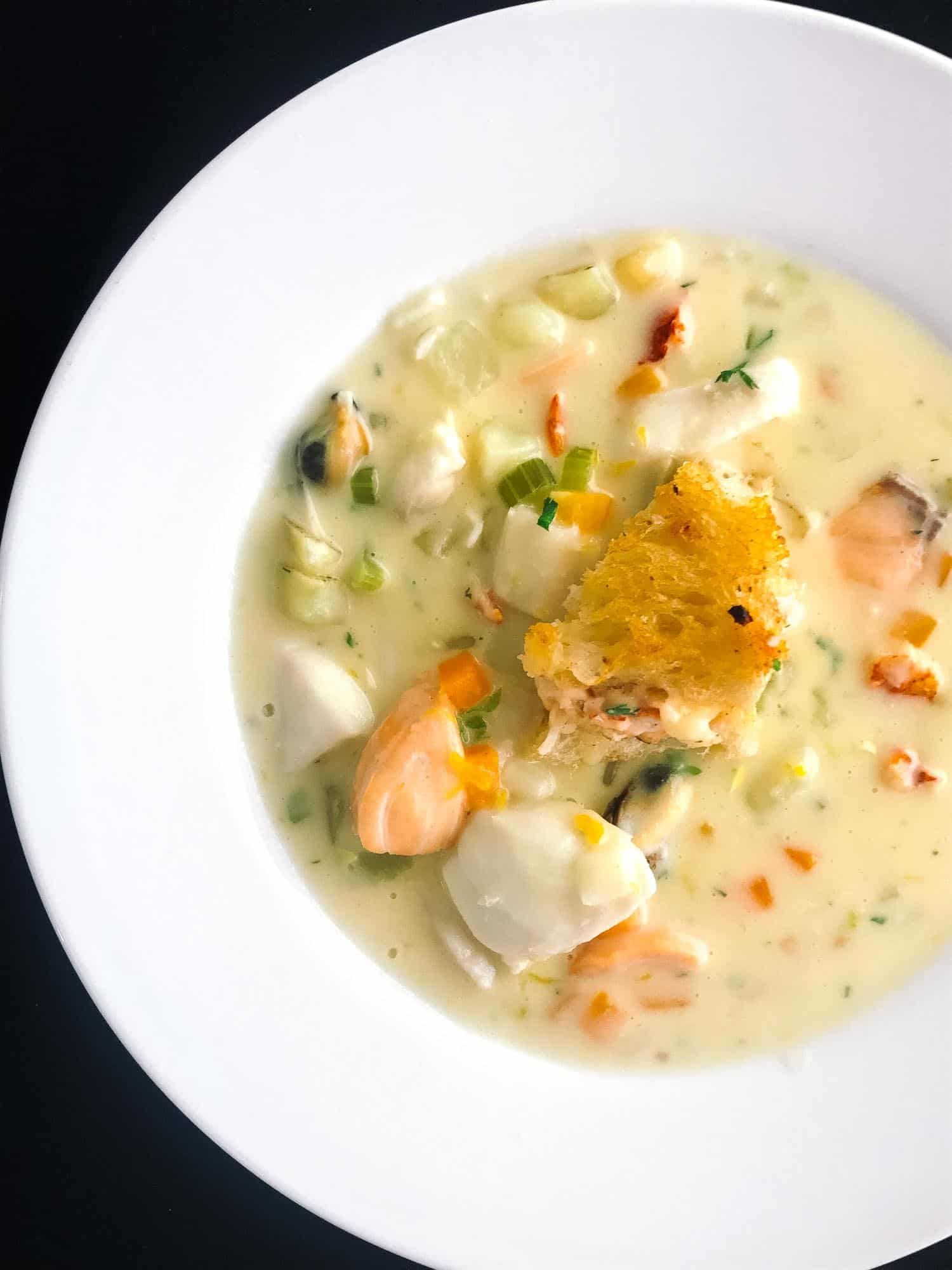 Nova Scotia seafood chowder