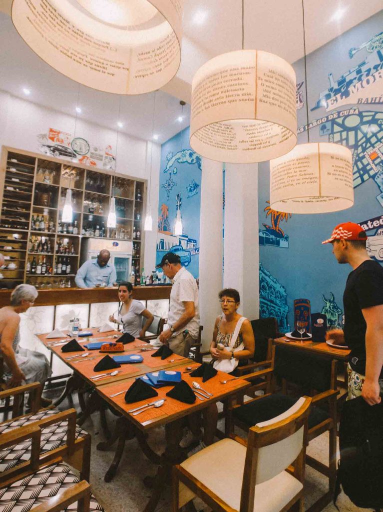 Restaurant interior at Donde Lis in Old Havana Cuba