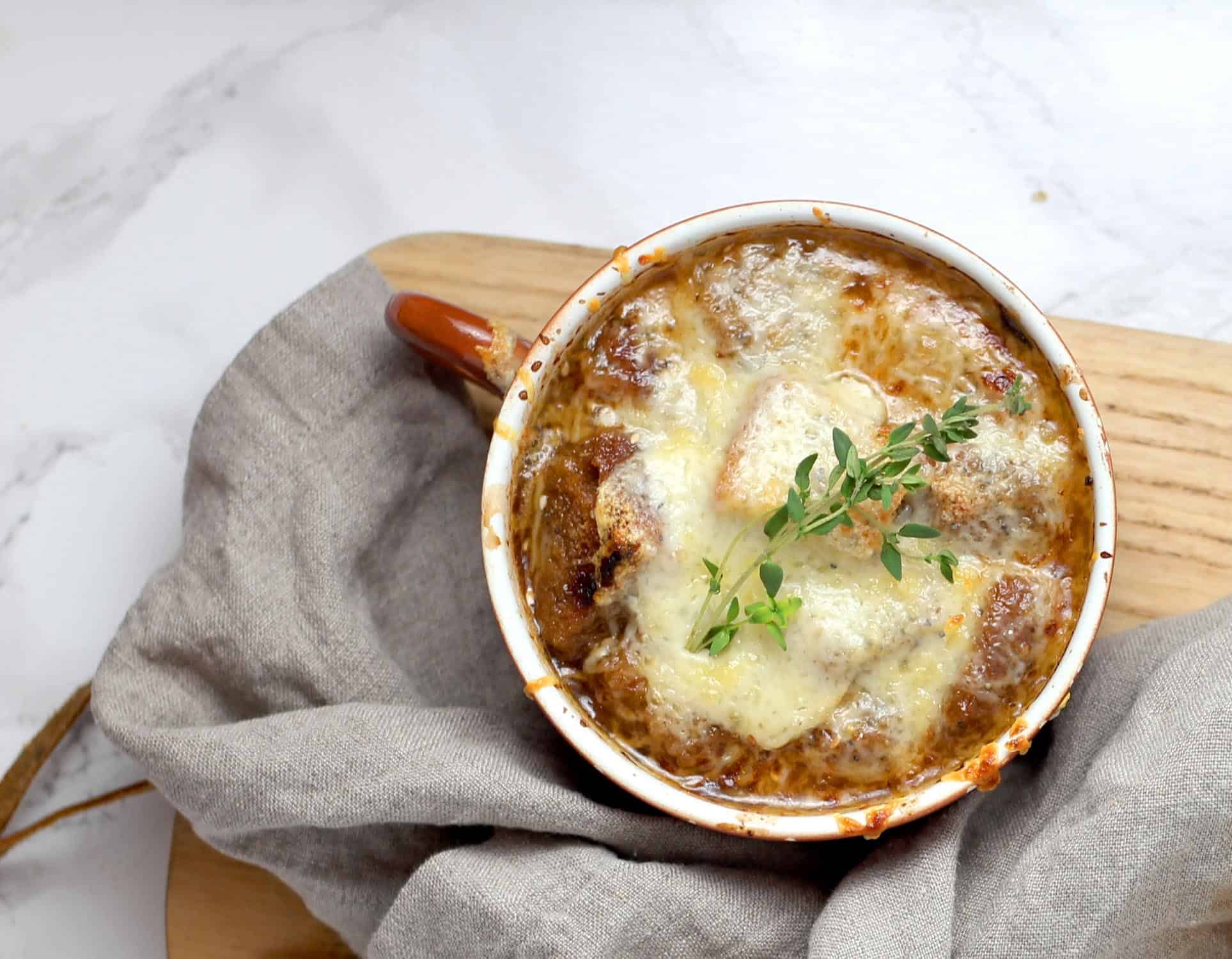 French onion soup is one of the most popular things to eat in Paris