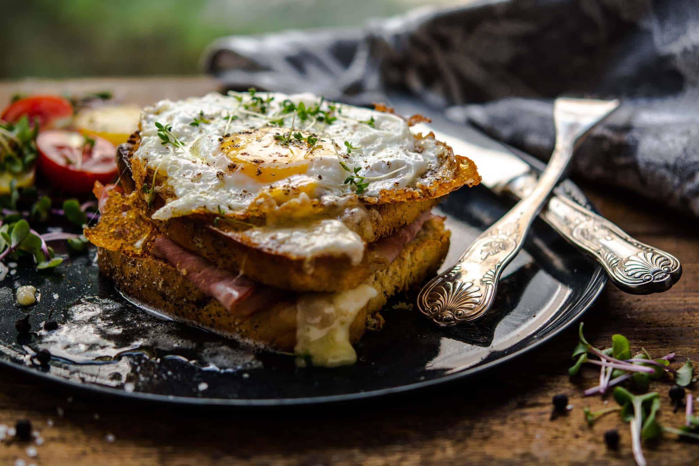 Croque madame in Paris