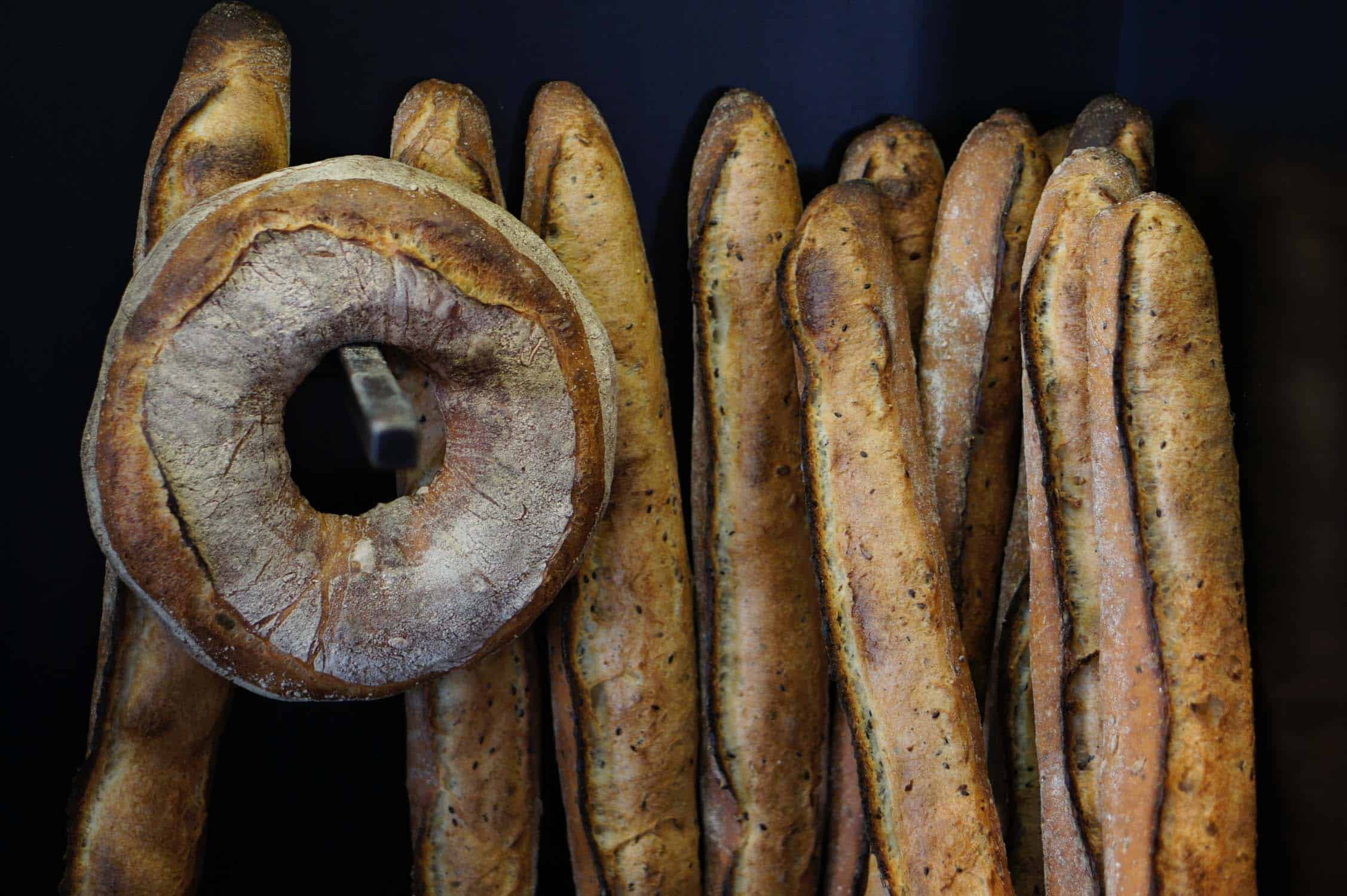 French baguettes, one of the cheapest things to eat in Paris