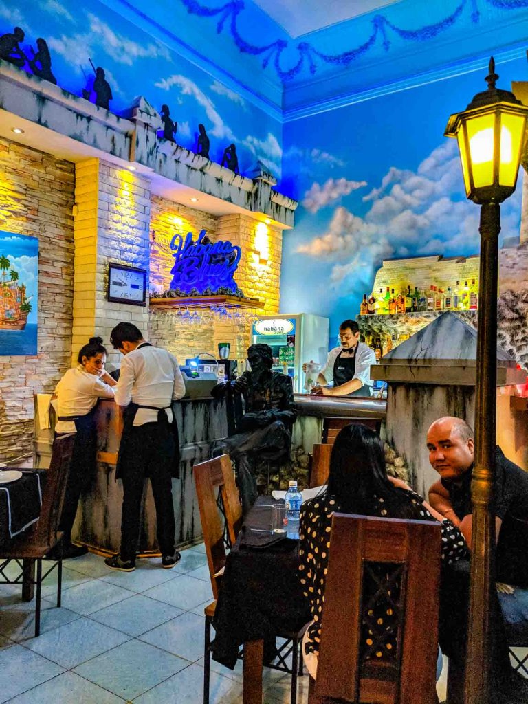 Interior of Habana Blues in Vedado, Havana, Cuba