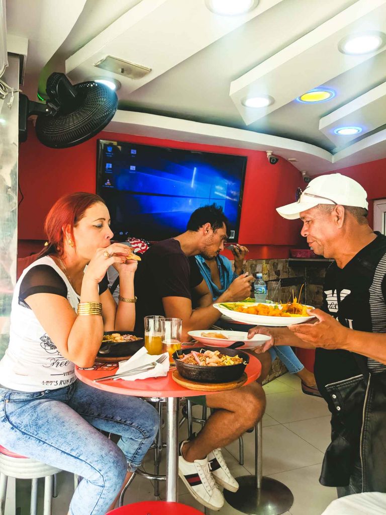 People at Juliana restaurant in Chinatown in Havana Cuba