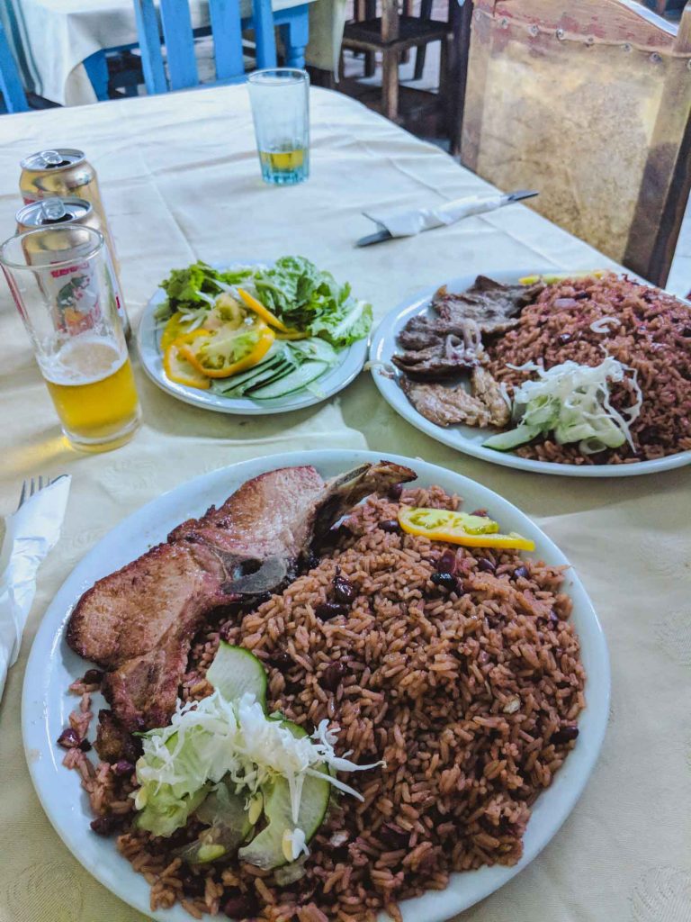 Plate of Cuban food at a paladare restaurant in Cuba