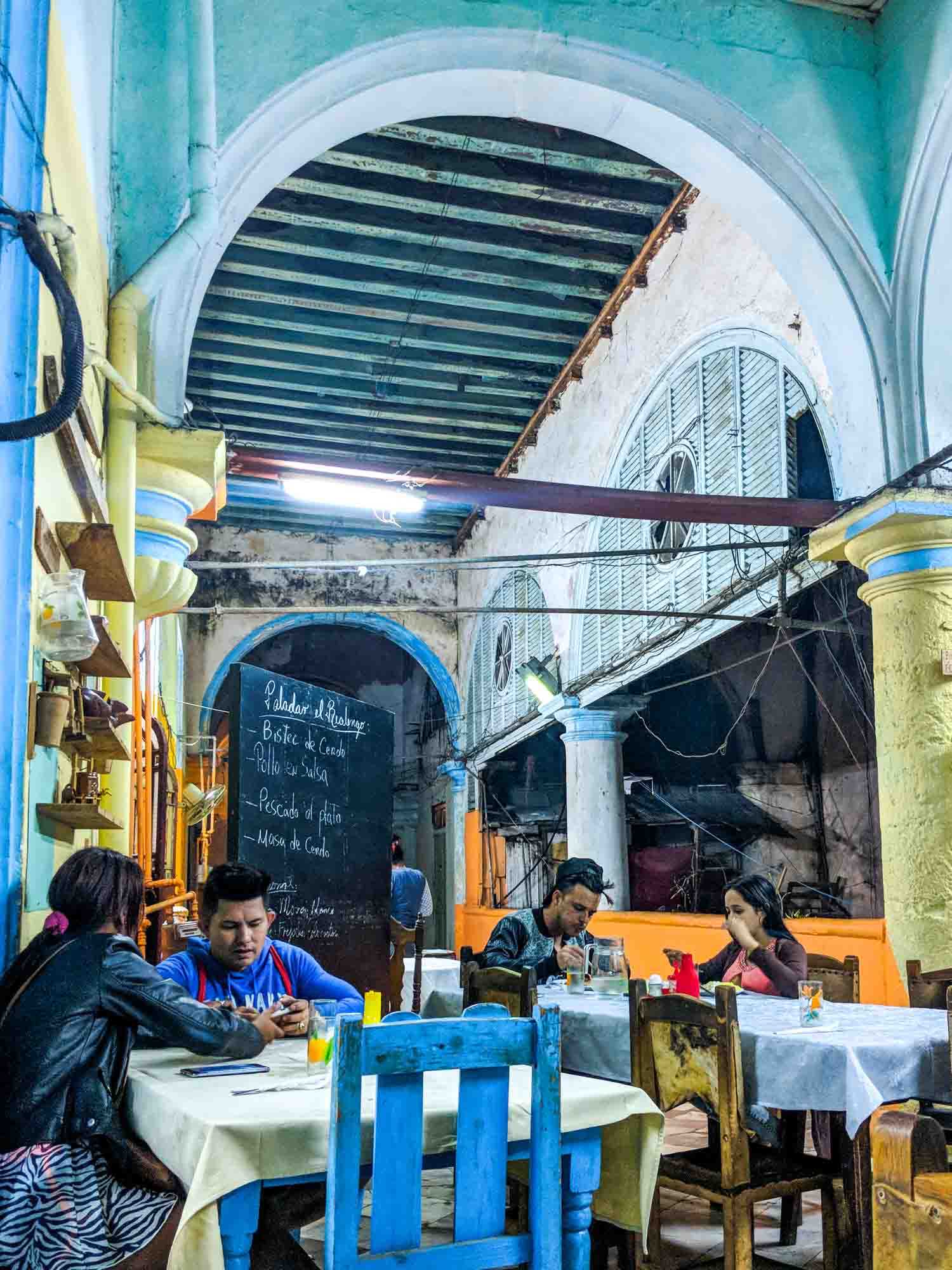 Havana restaurant interior Don Omar with Cuban food