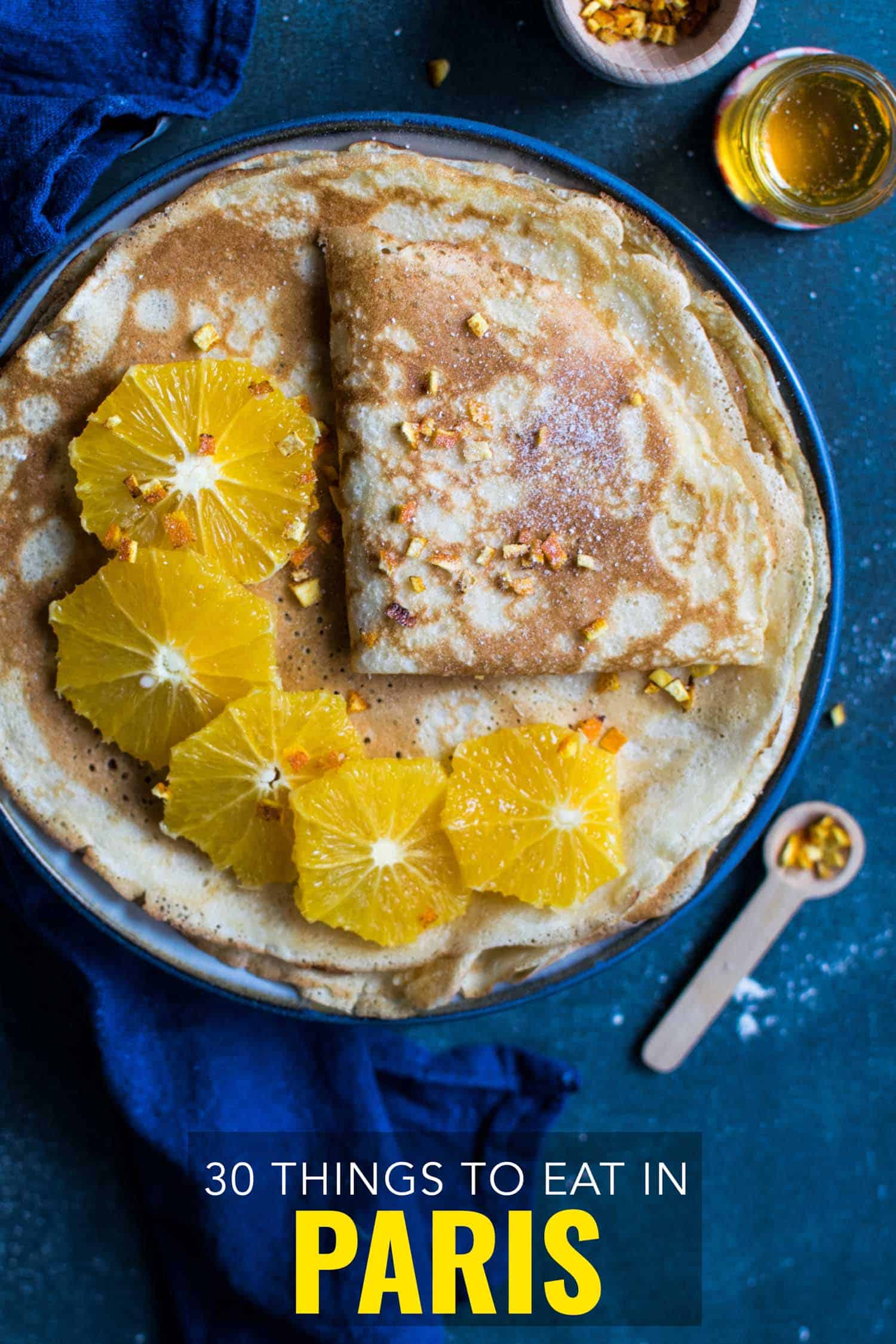 Orange crepes in Paris