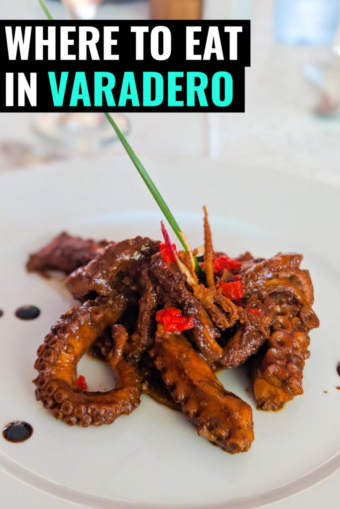 Octopus at Varadero restaurant in Cuba