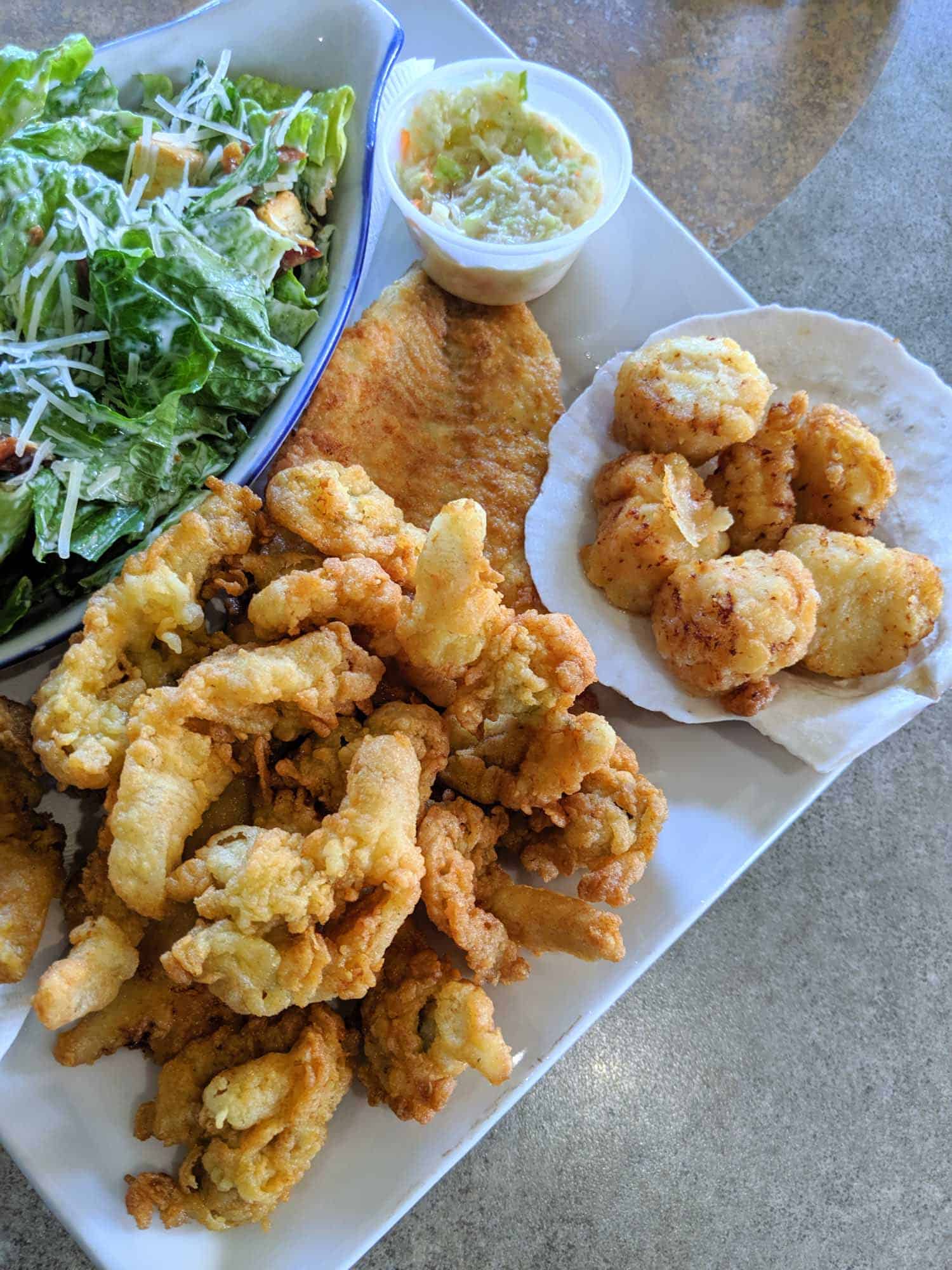 Fried seafood at the Crow's Nest in Hillsburn, one of the best restaurants in Nova Scotia