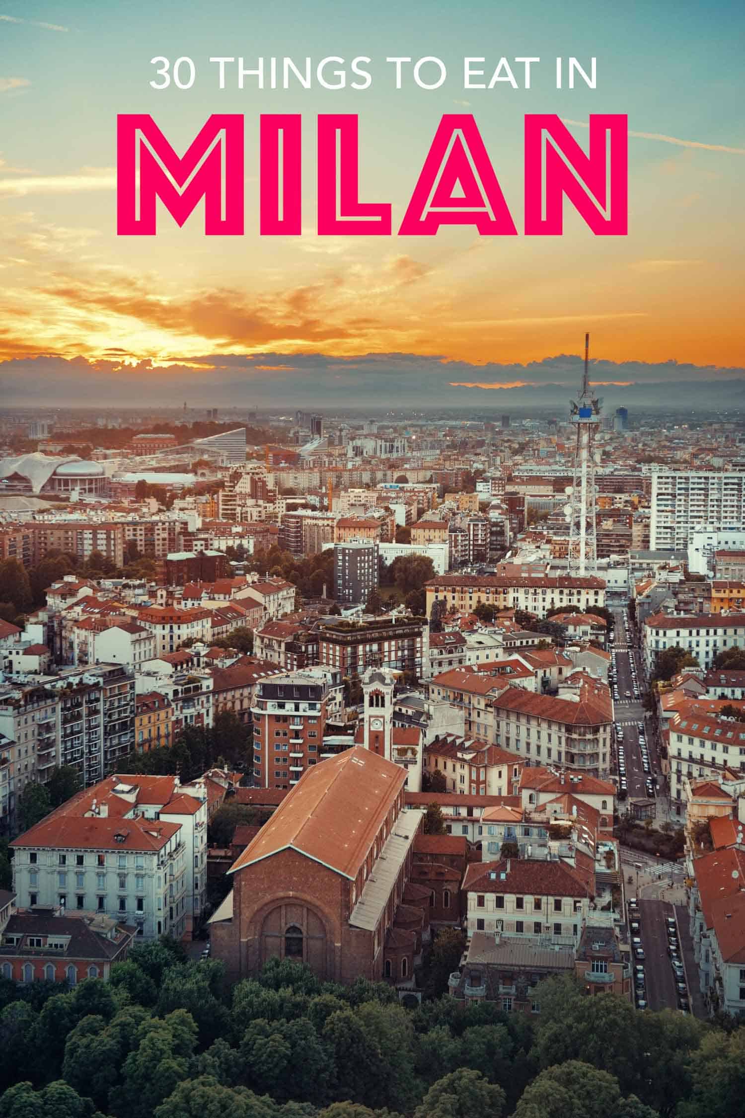 Milan Italy aerial view of city