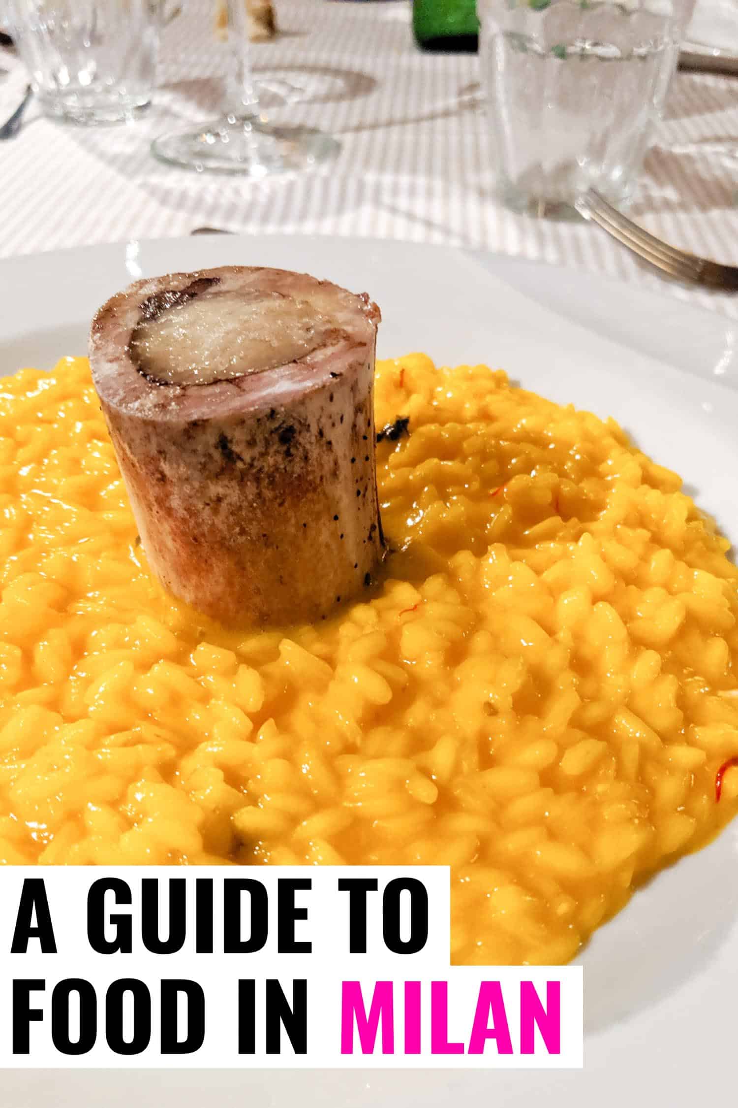 Risotto alla Milanese a traditional food in Milan