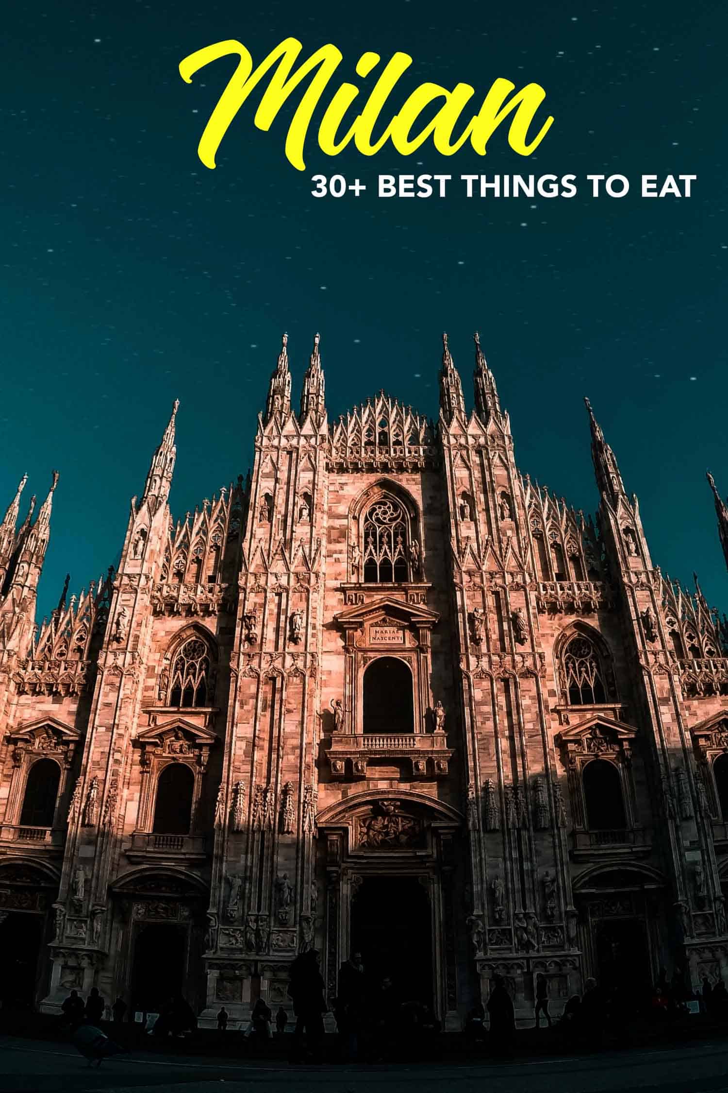 Duomo in Milan Italy at night