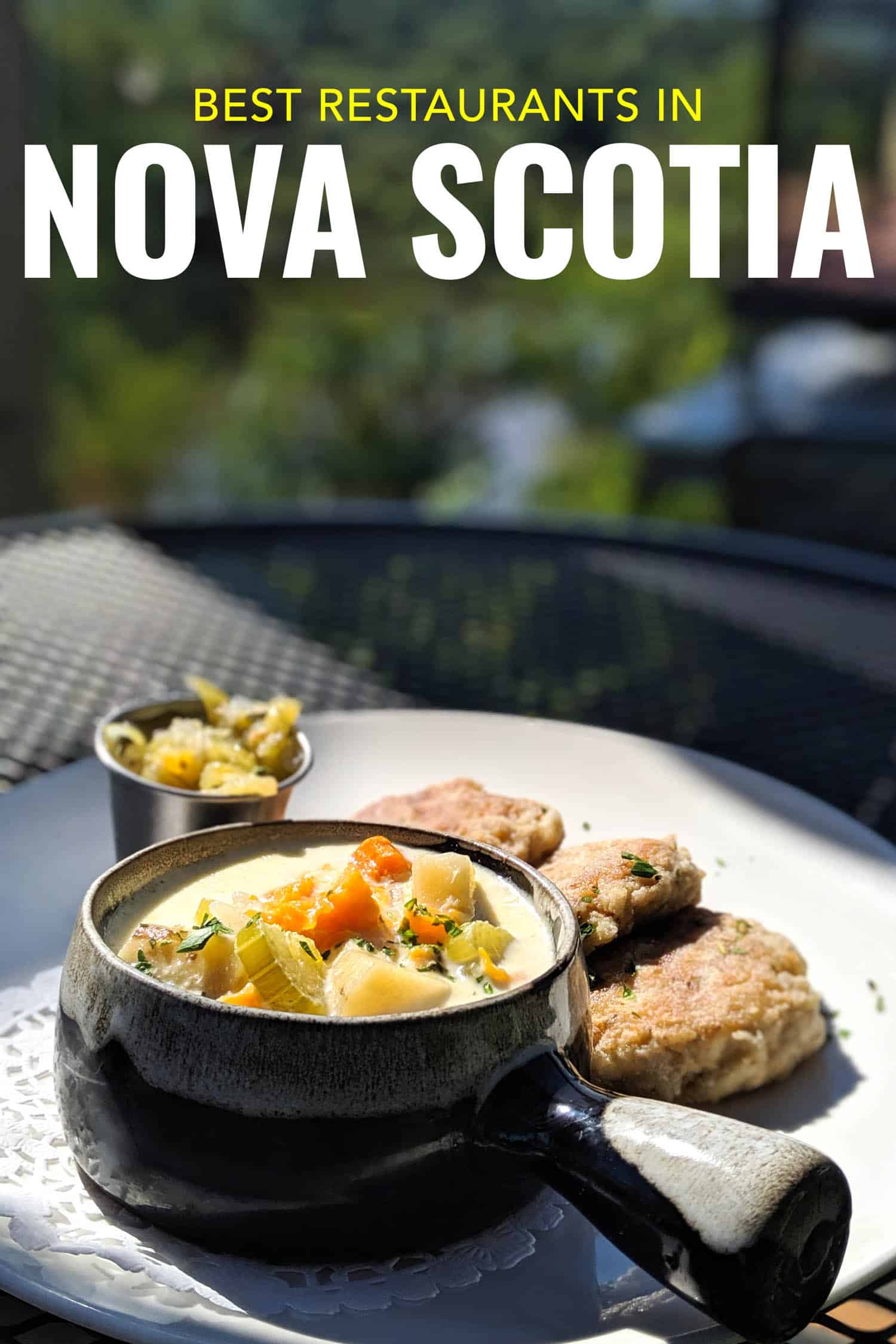 Seafood chowder from a Nova Scotia restaurant
