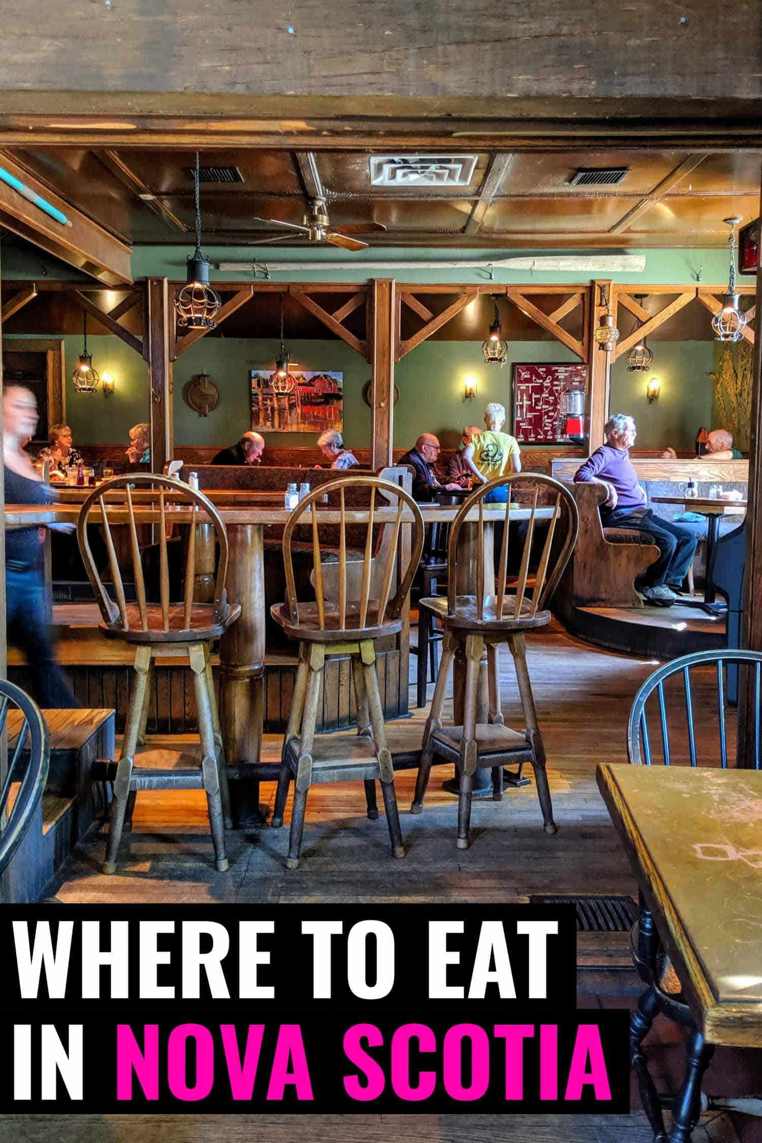 Interior of the Knot Pub in Lunenburg Nova Scotia