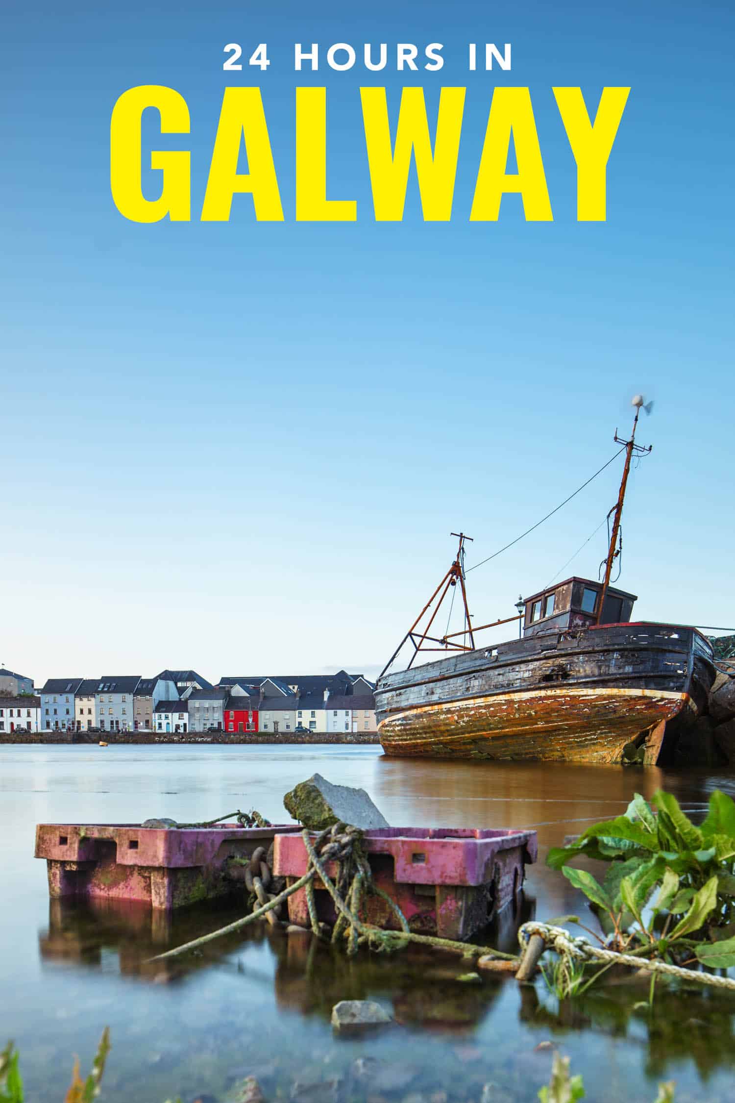 Galway City Ireland boat from the water