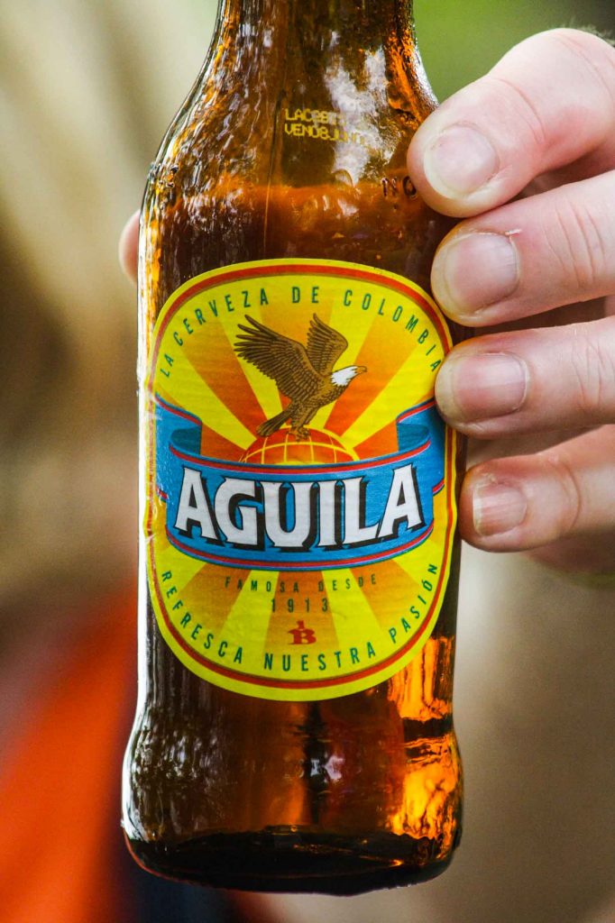 Colombian beer Aguila is one of the most popular drinks in Colombia