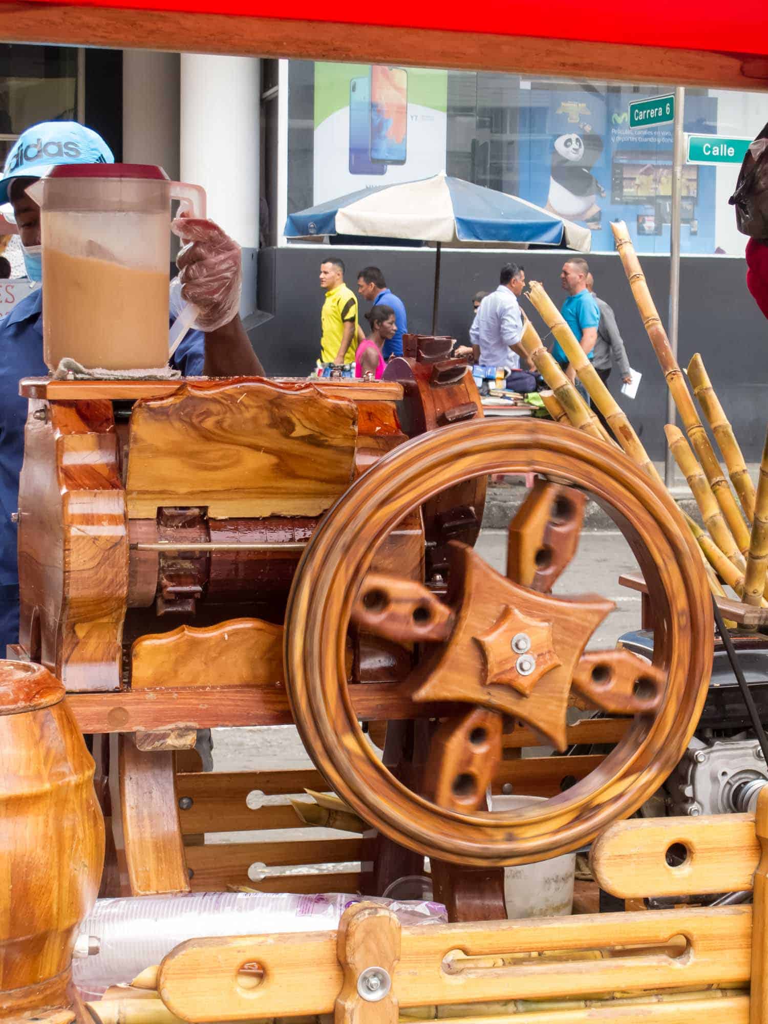 Street seller of cane juice called guarapo