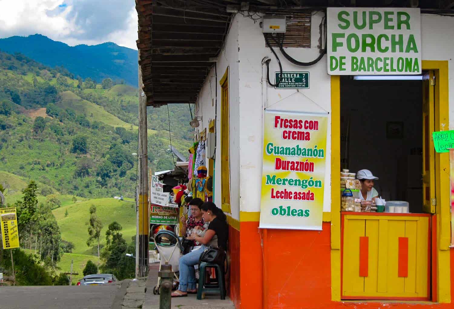 Forcha Colombian drink stall in Salento Colombia