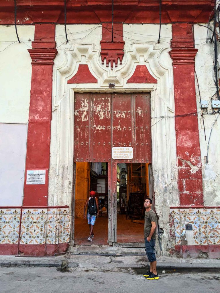 Entrance to Paladar Don Omar, a restaurant in Old Havana