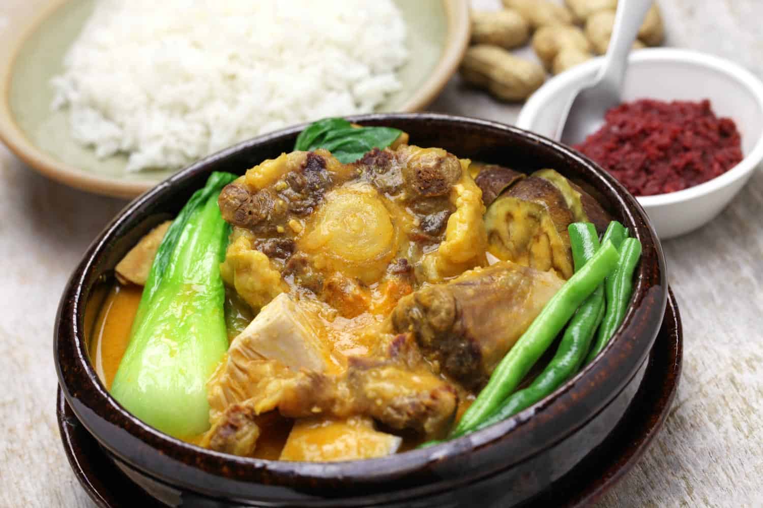 kare kare, filipino oxtail stew, philippine cuisine