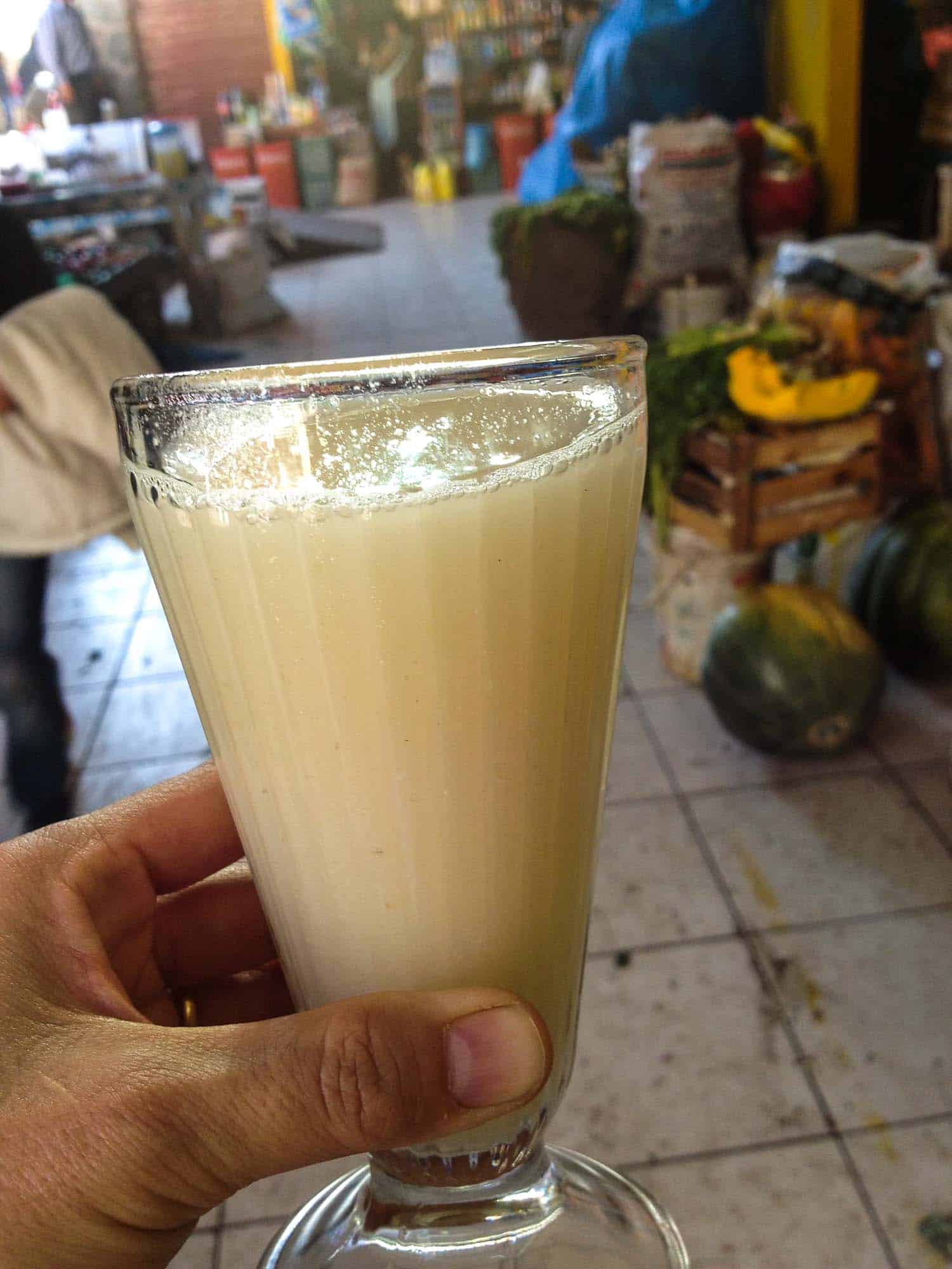 Chicha a corn drink in Colombia