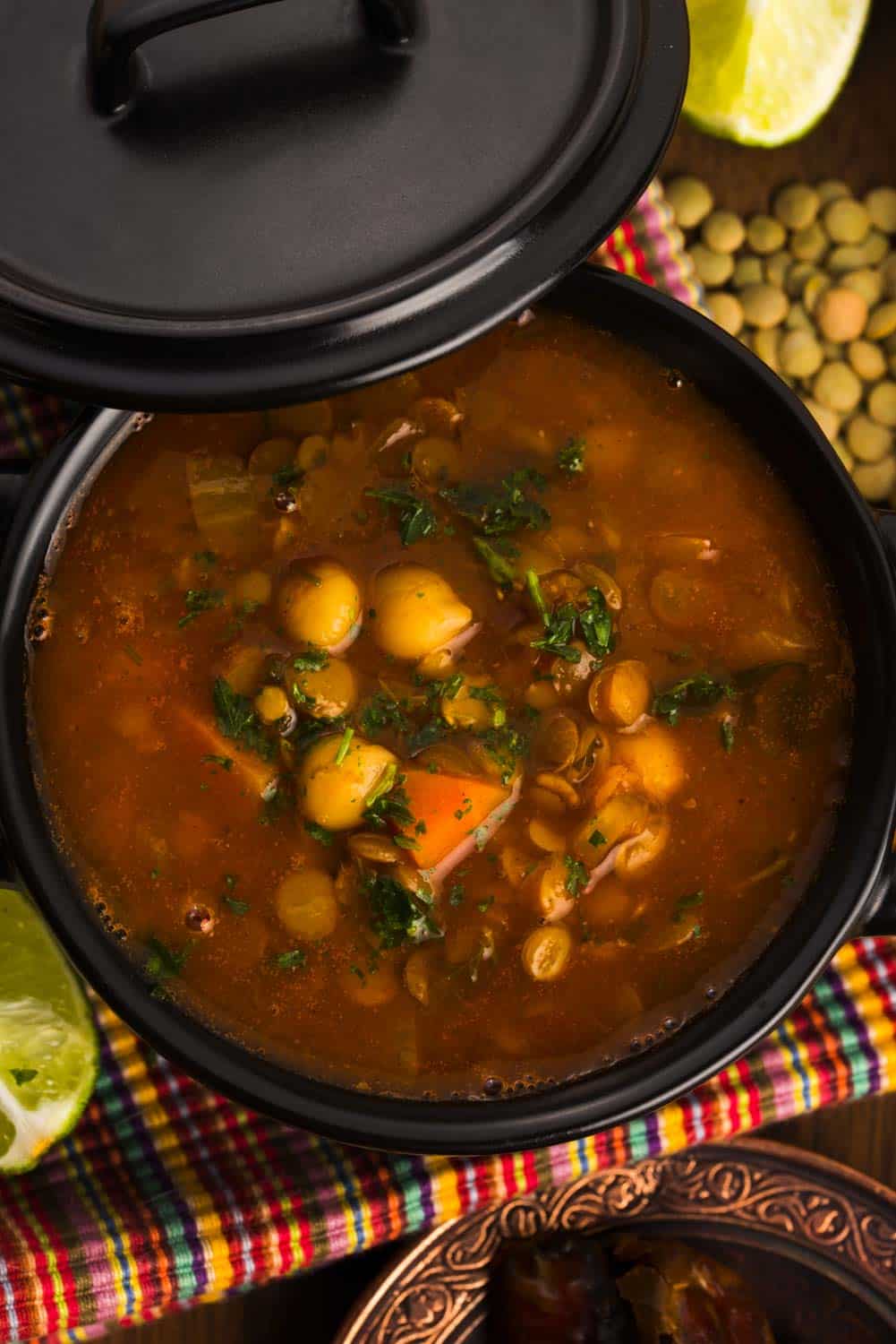 Moroccan traditional soup - harira the traditional Berber soup of Morocco